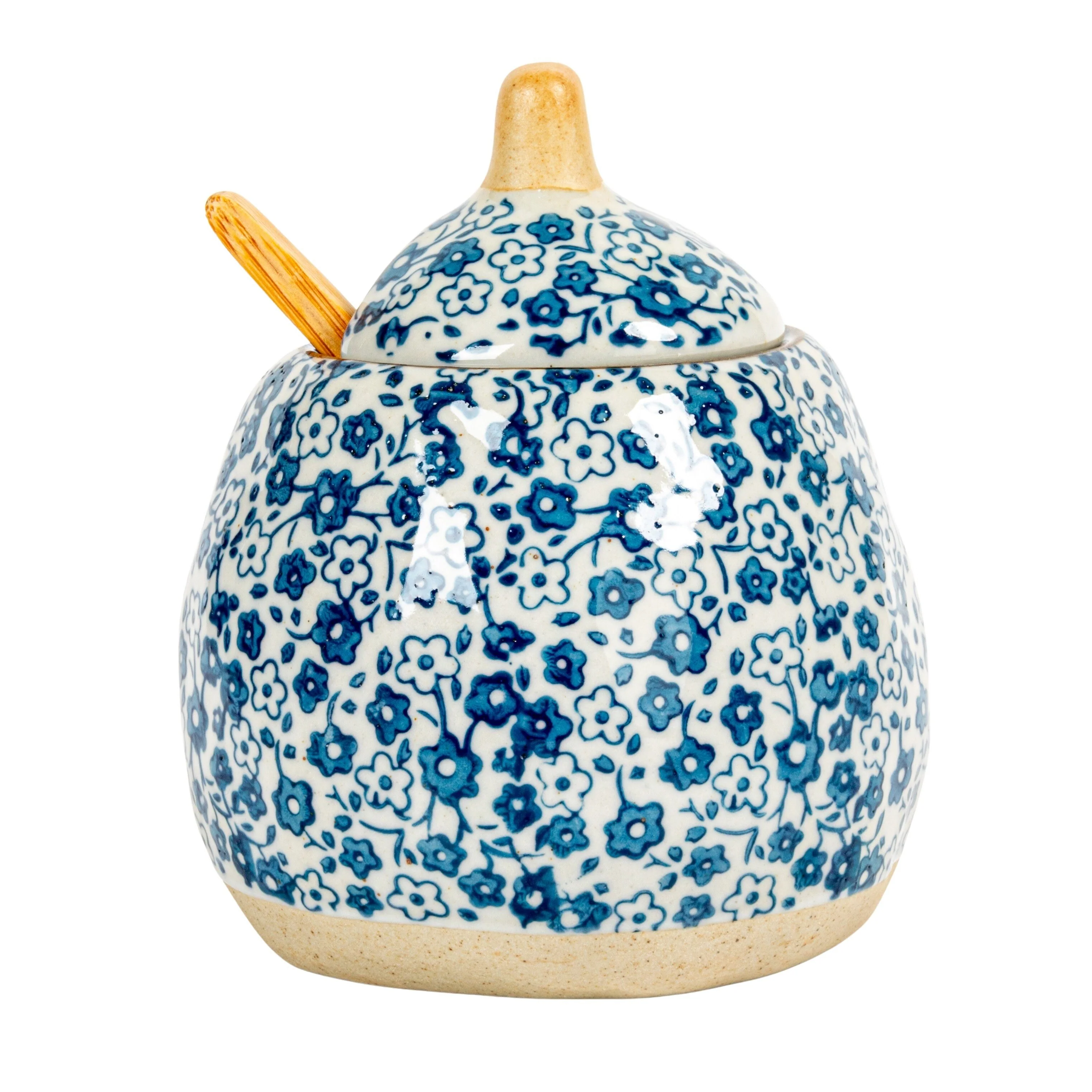 Hand-Painted Stoneware Sugar & Creamer (Set of 2 Pieces)