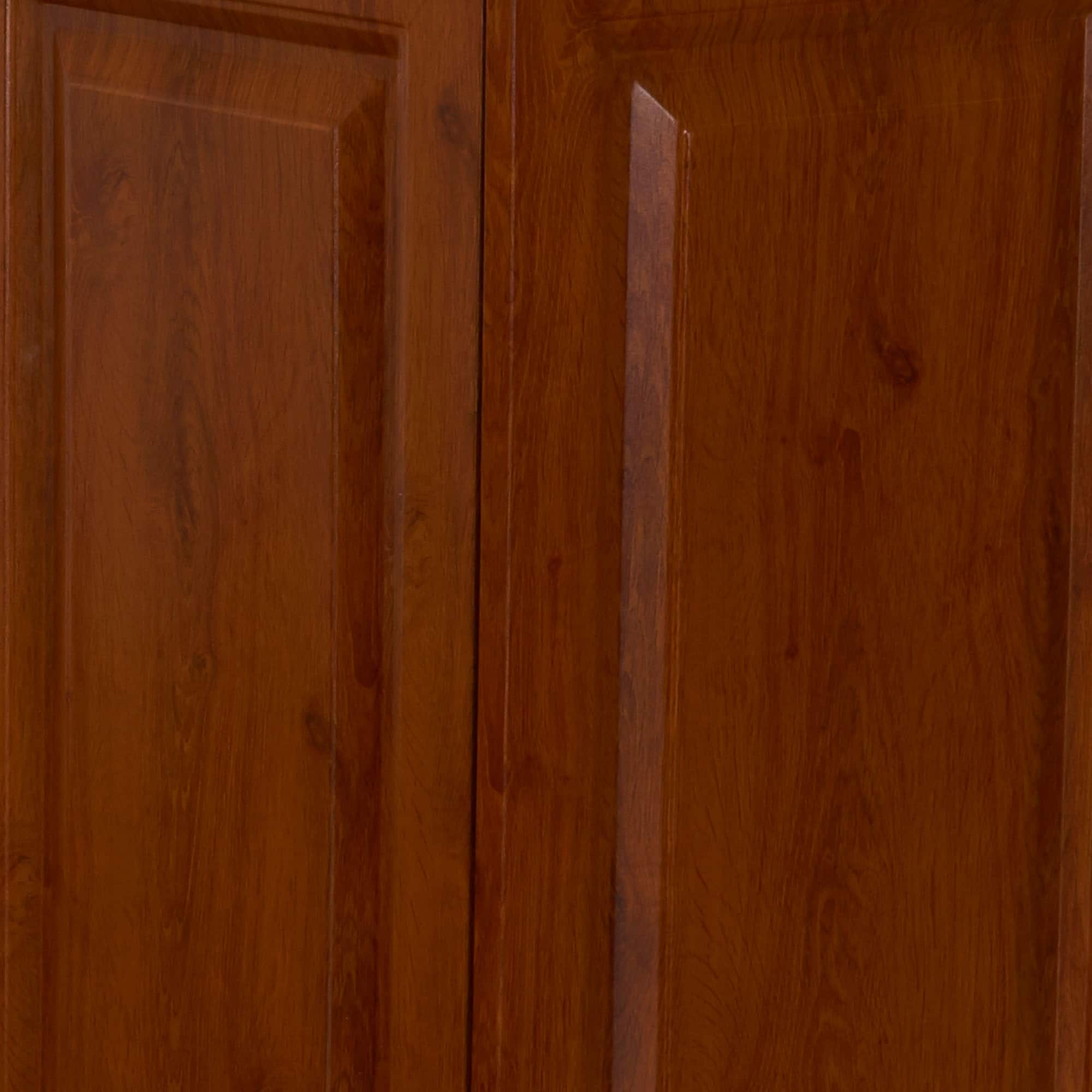 Household Essentials Double Hamper Cabinet, Wood Grain