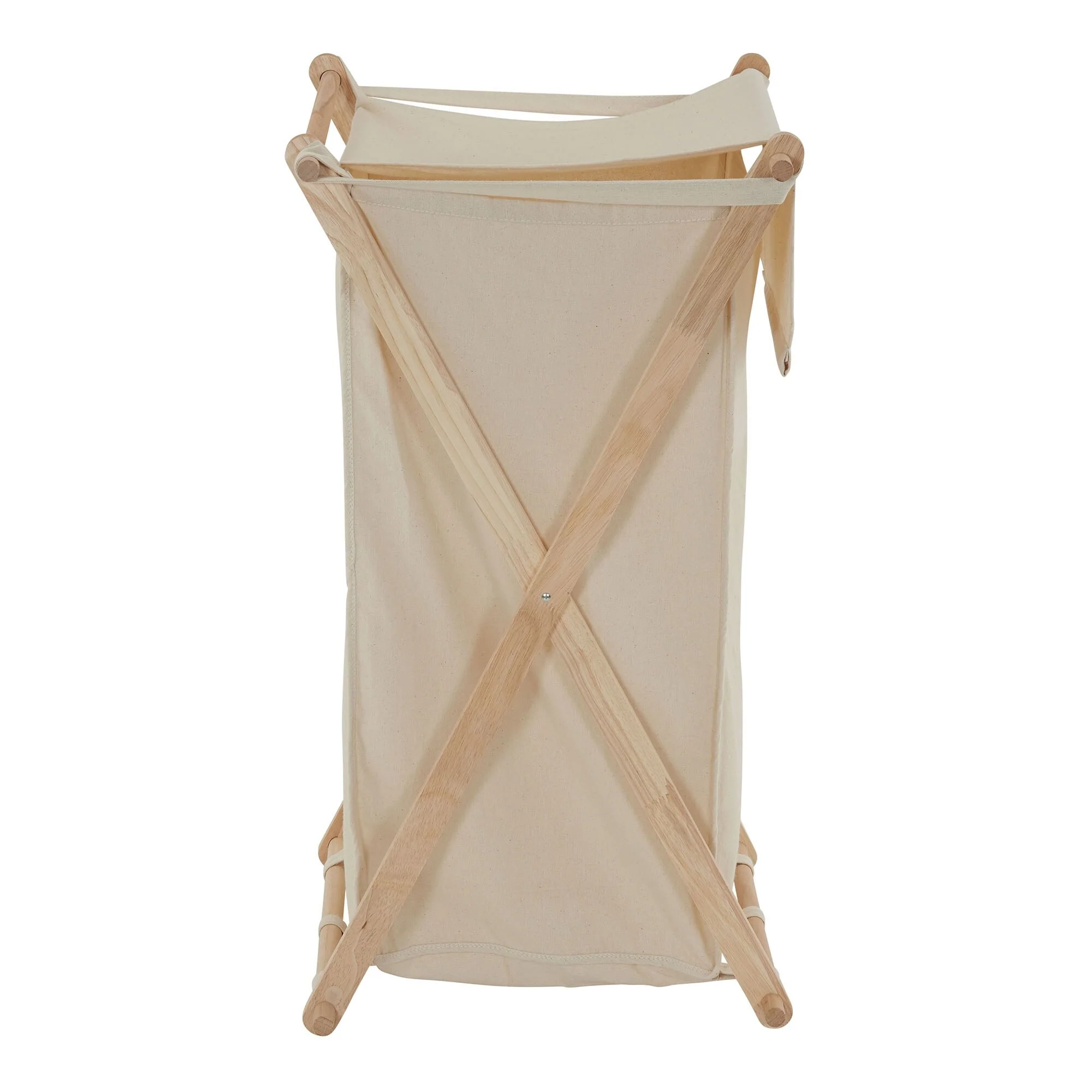 Household Essentials X-Frame Folding Wood Laundry Hamper - 17.0