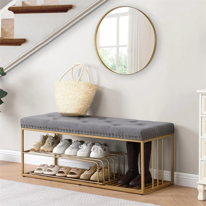 Linen Bench with Storage - 17