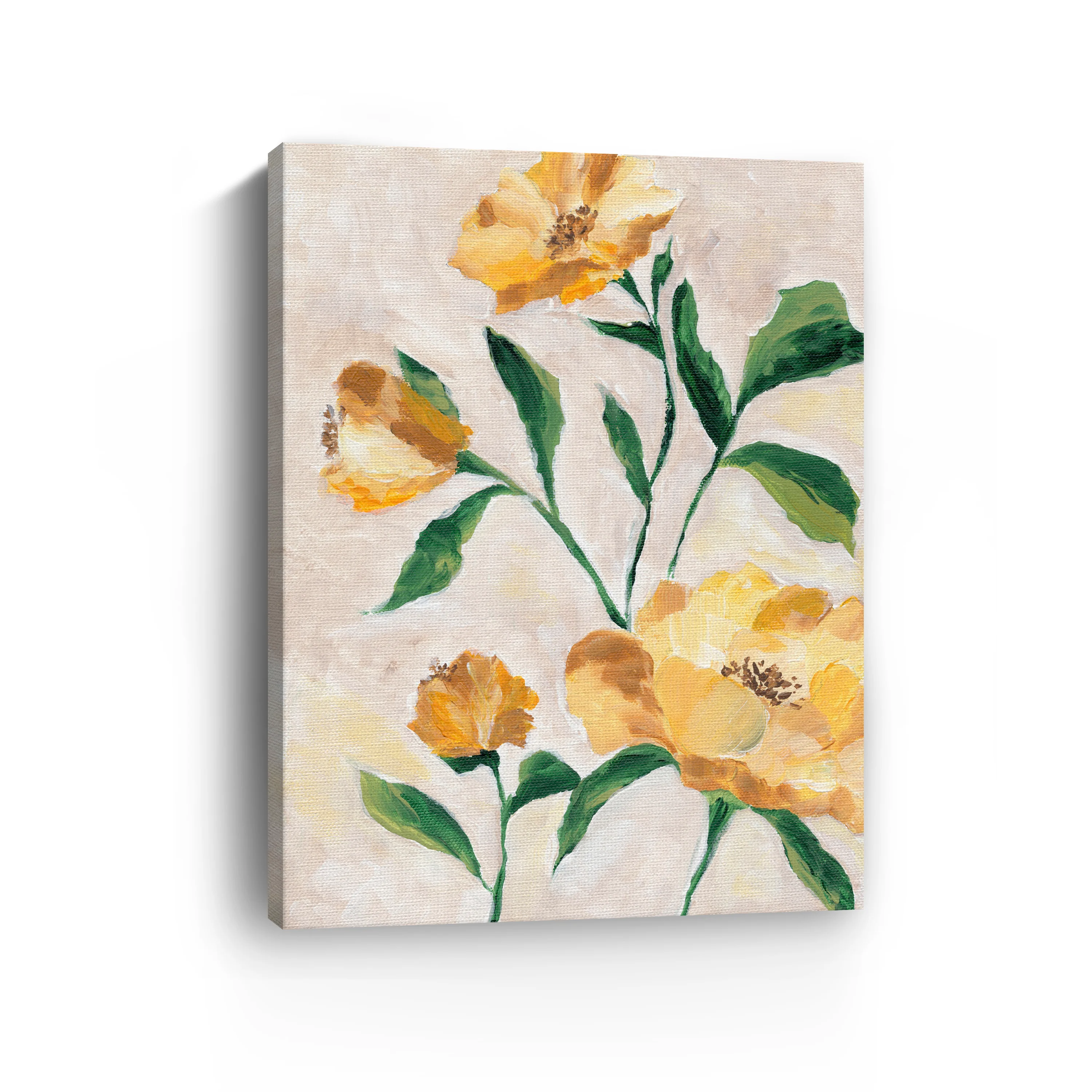 Yellow Camellia Canvas Giclee
