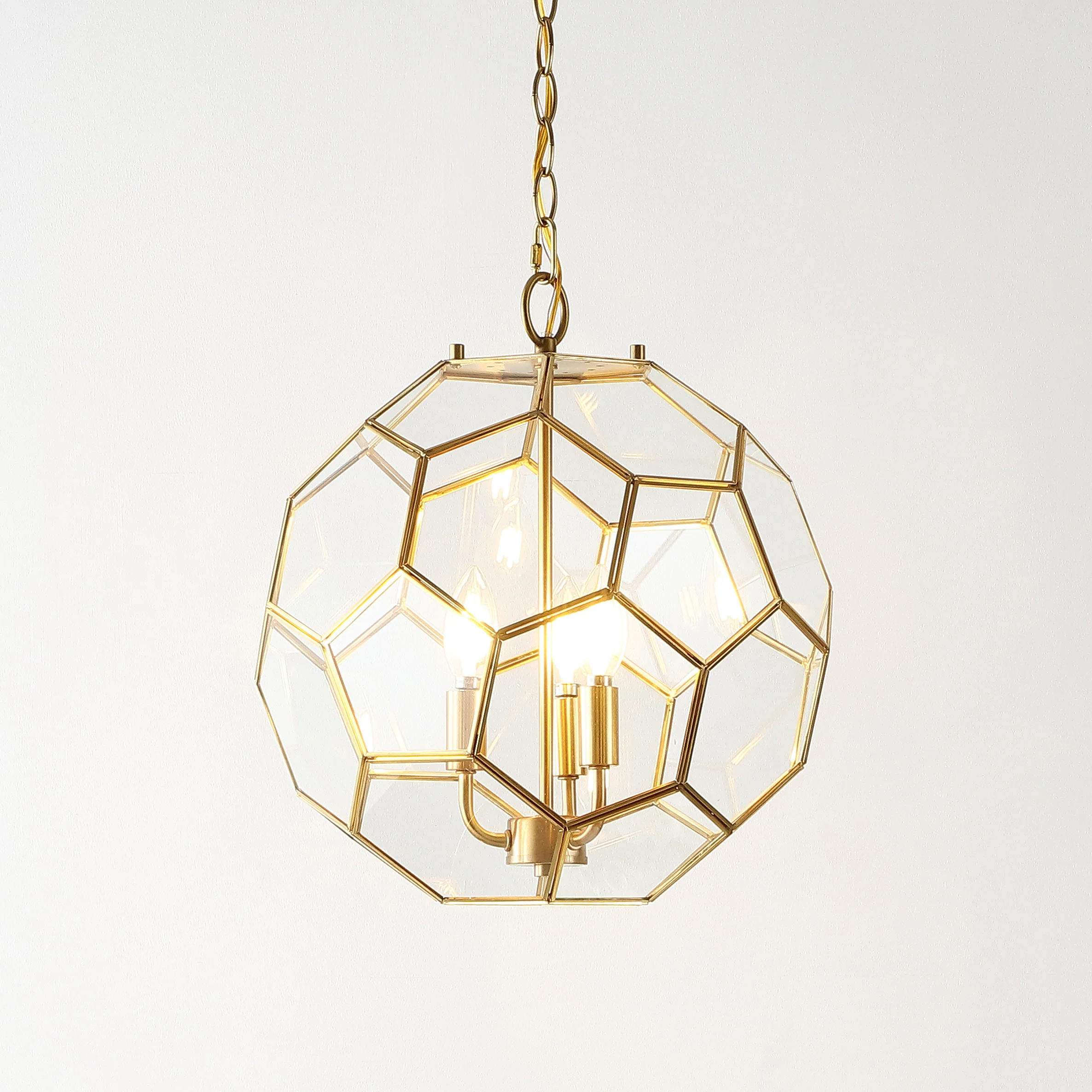 Bee 3-Light Modern Farmhouse Iron/Glass LED Pendant