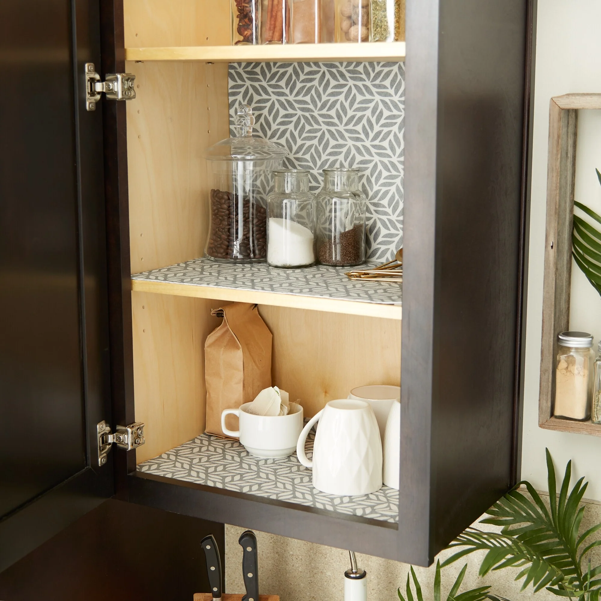 DII Grey Lattice Shelf Liner (Set of 2)