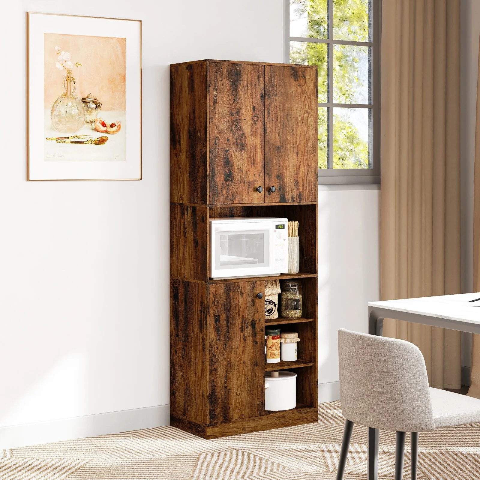Costway Kitchen Pantry Storage Cabinet 65.5