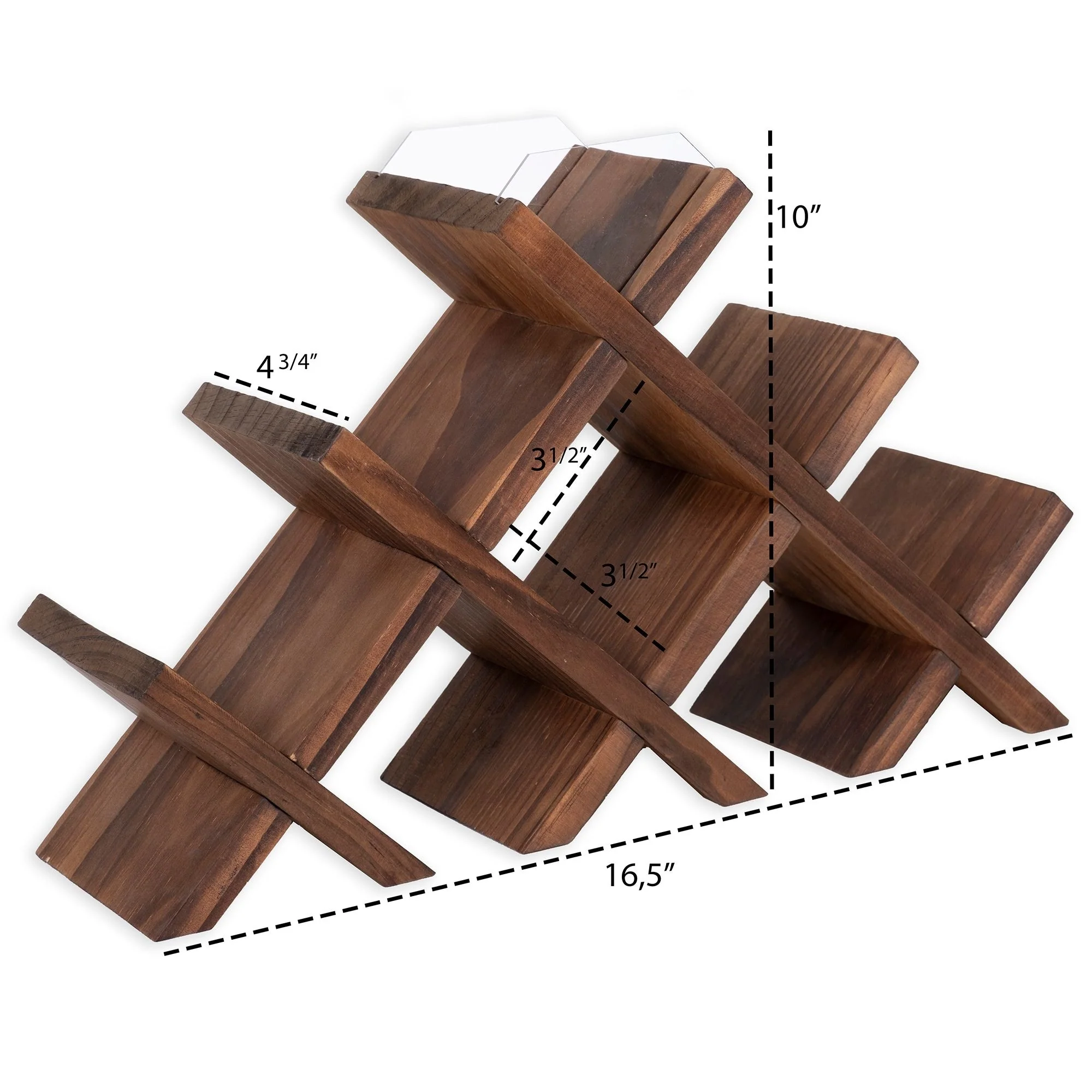 Rustic State Alella Tabletop Wine Rack with Stemware Rack