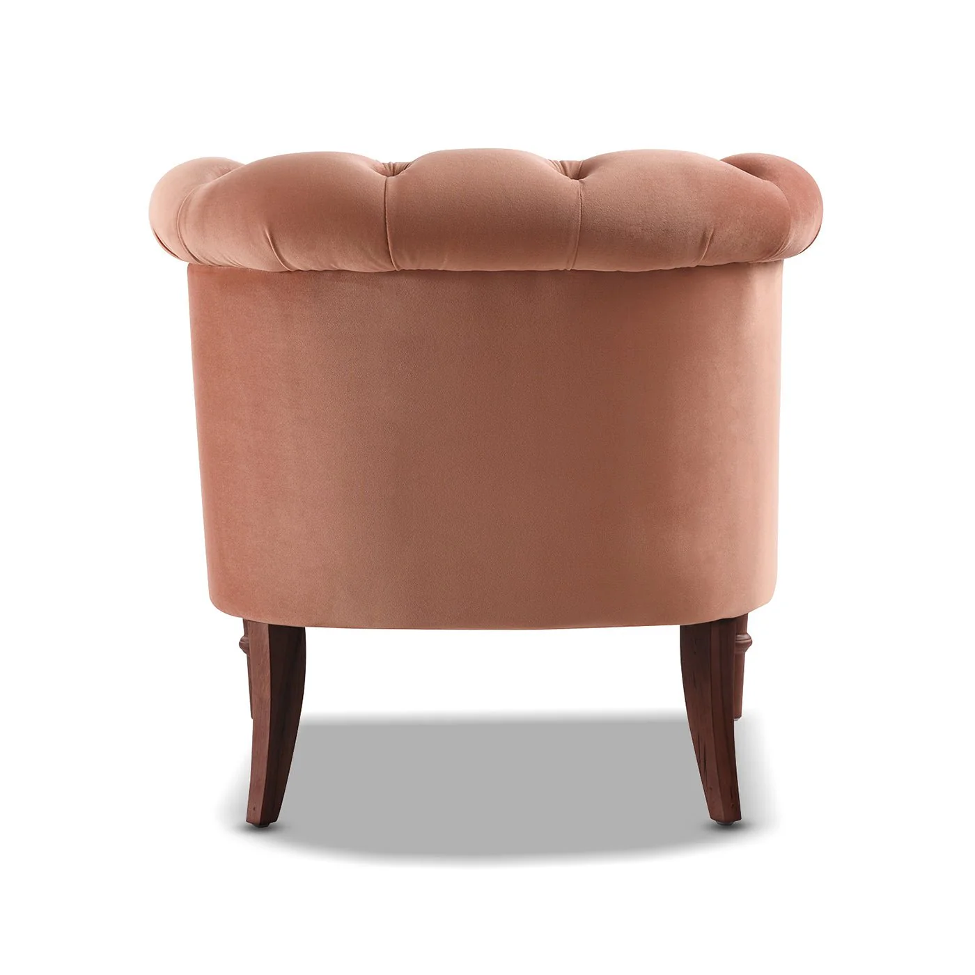 Comforts Upholstered Accent Chair with Recessed Arms and Barrel Design