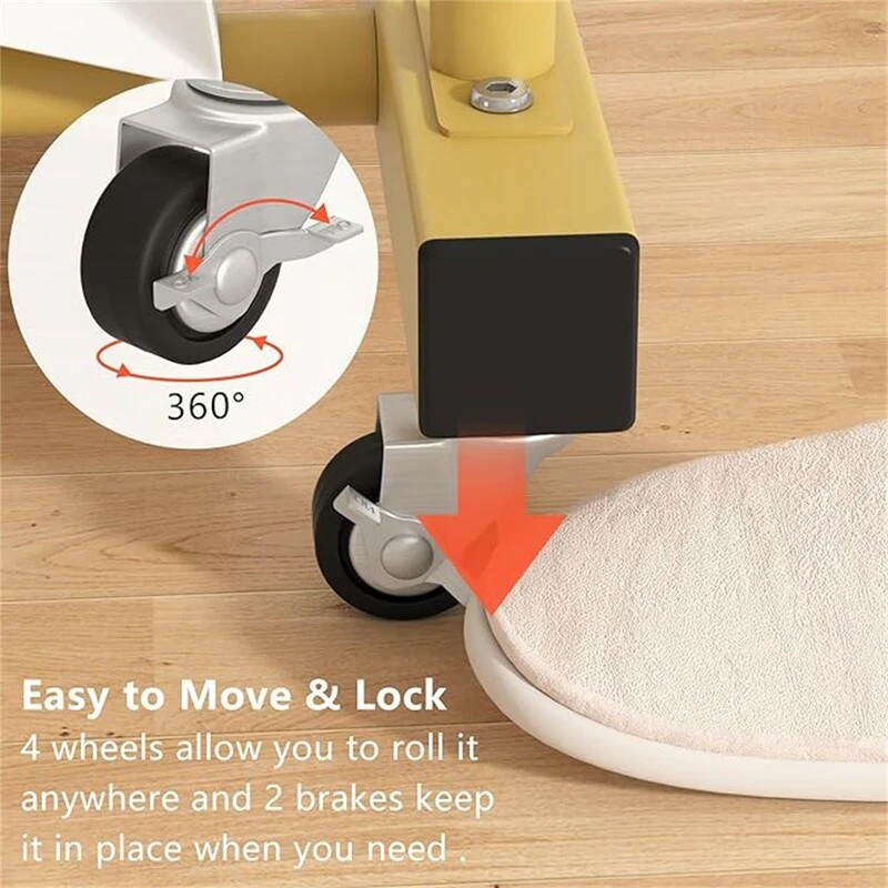 Double Rods Garment Rack with Wheels - 16.73