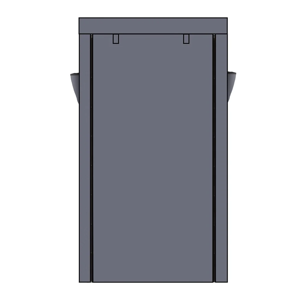 10 Tiers Shoe Rack with Dustproof Cover Closet Gray