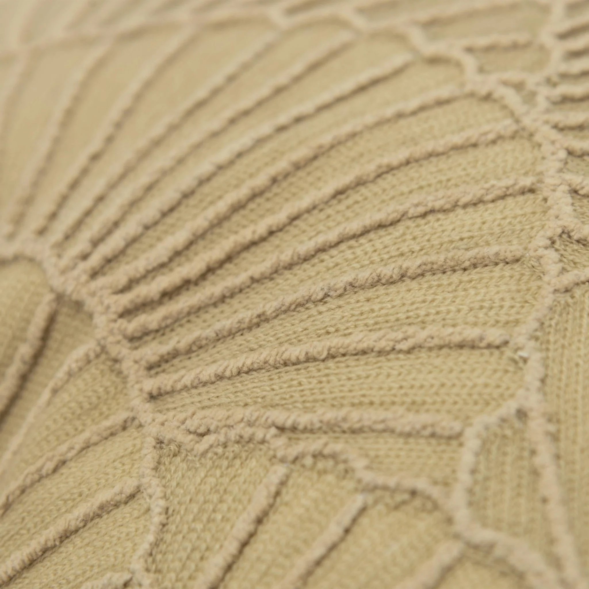 Embroidered Fan Square Pillow