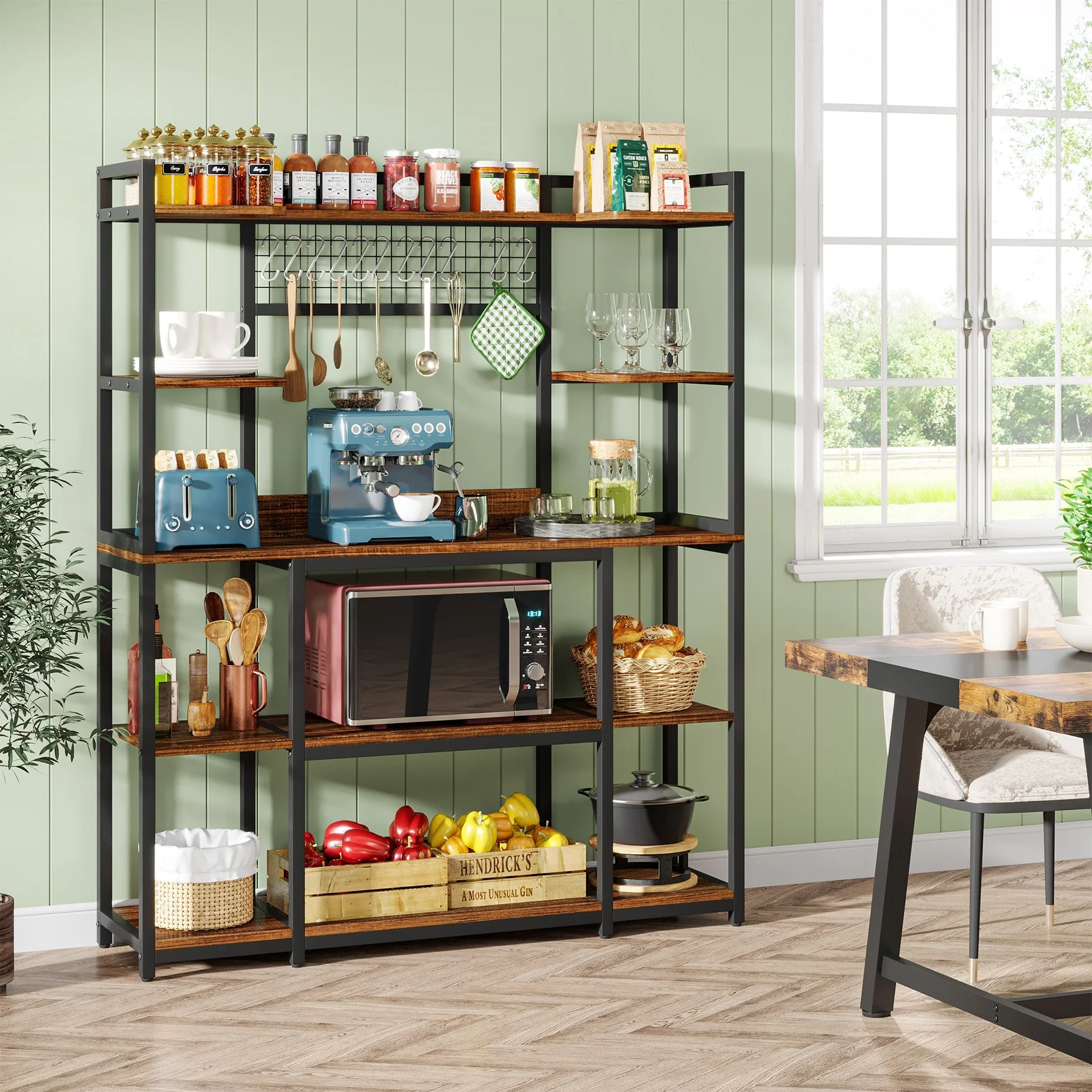 5-Tier Large Kitchen Bakers Rack, 55