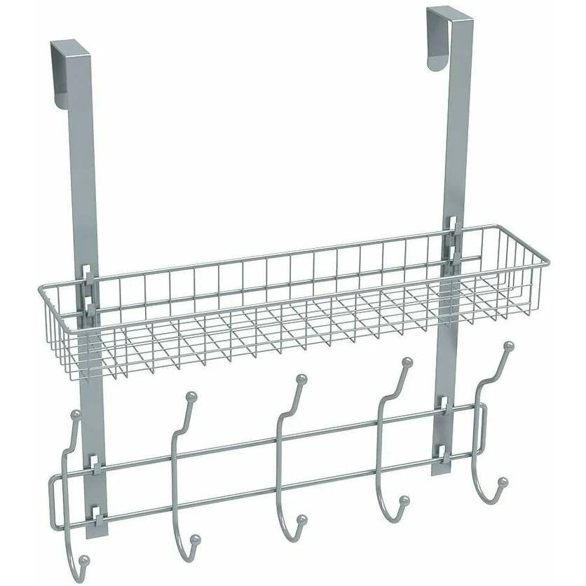 Over The Door Shelf Organizer with 5 Hook