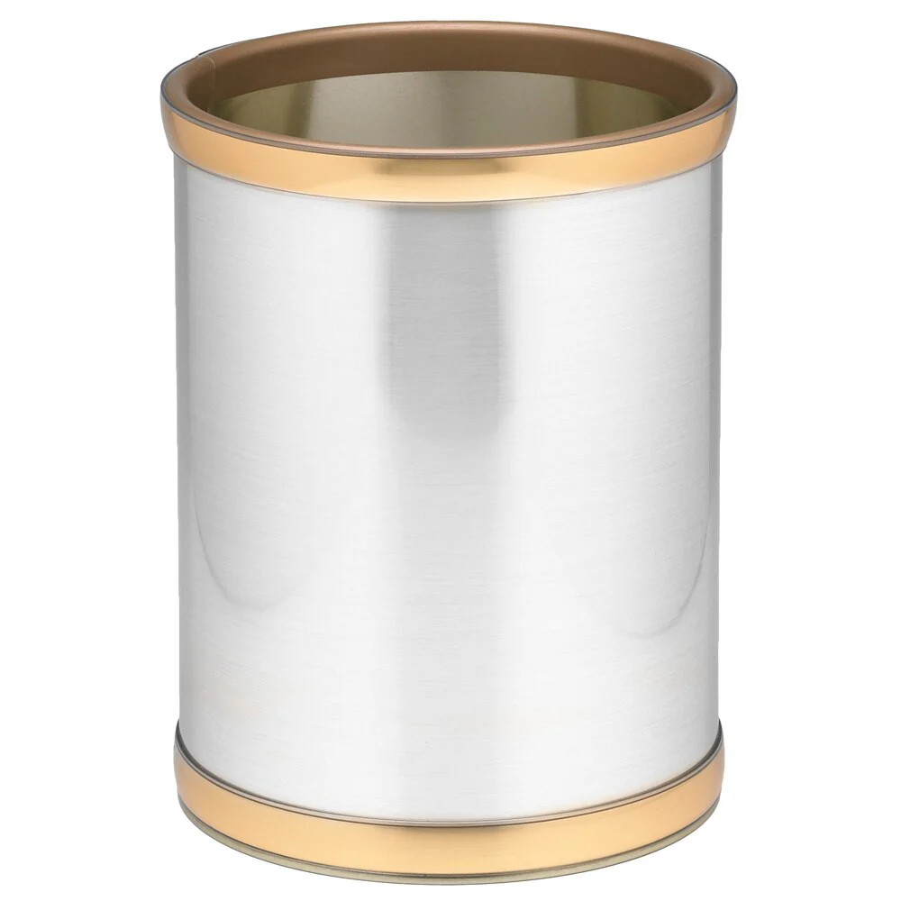 Mylar Metalic 10.25-inch Round Waste Basket