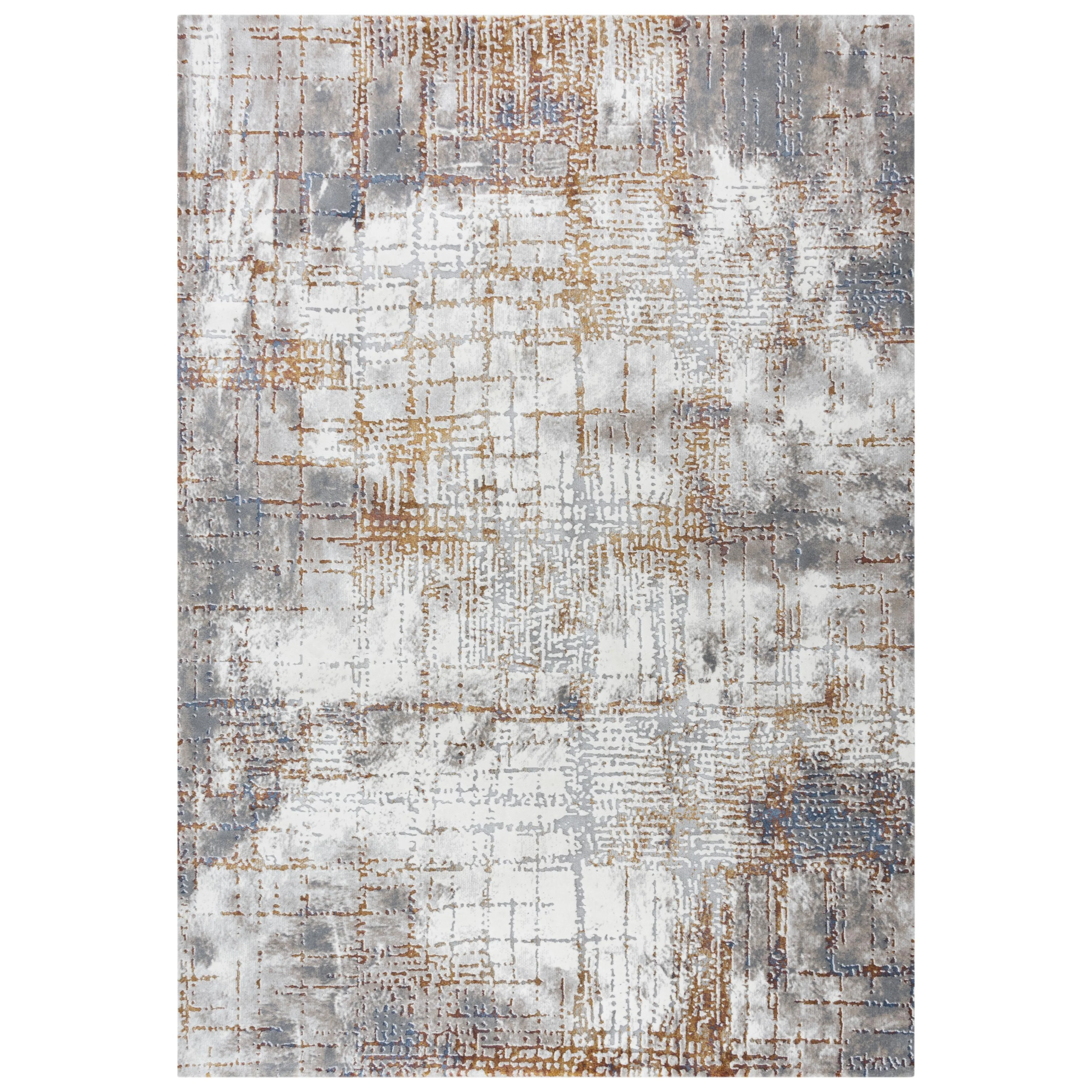 Abstract Cross Hatch Power Loomed Modern Persian Area Rug