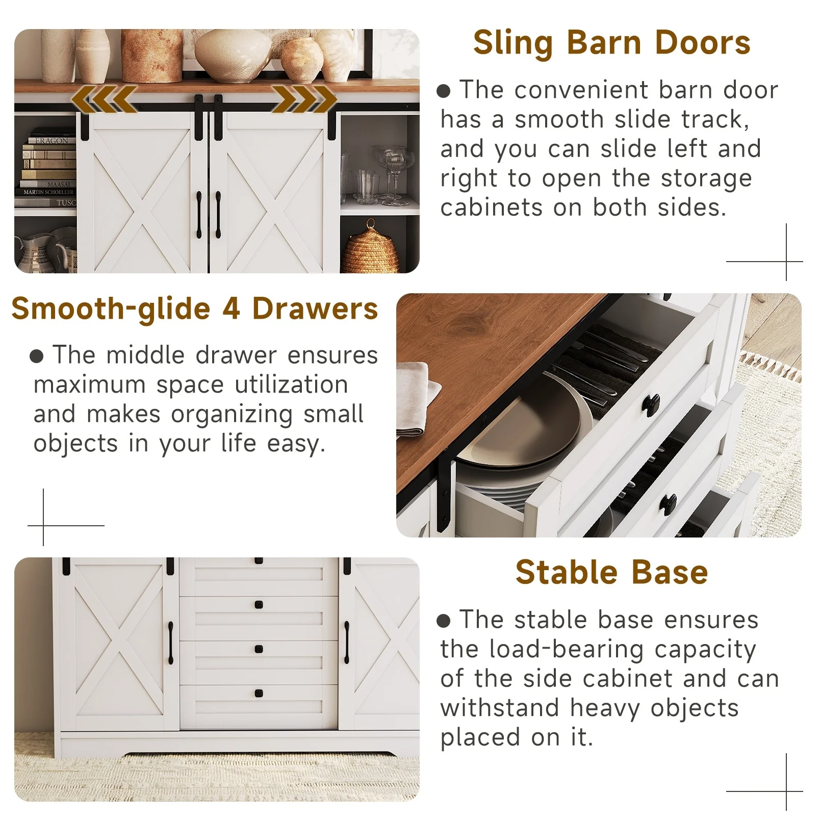 Romision Buffet Sideboard Cabinet with Doors