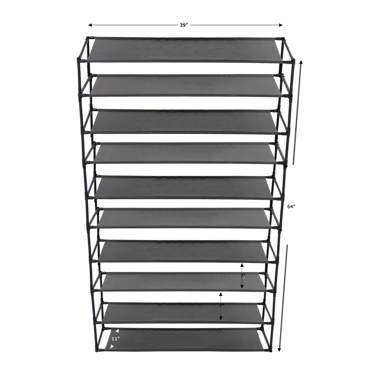 Modern Waterproof Shoe Rack Organizer Tower for Small Spaces Black
