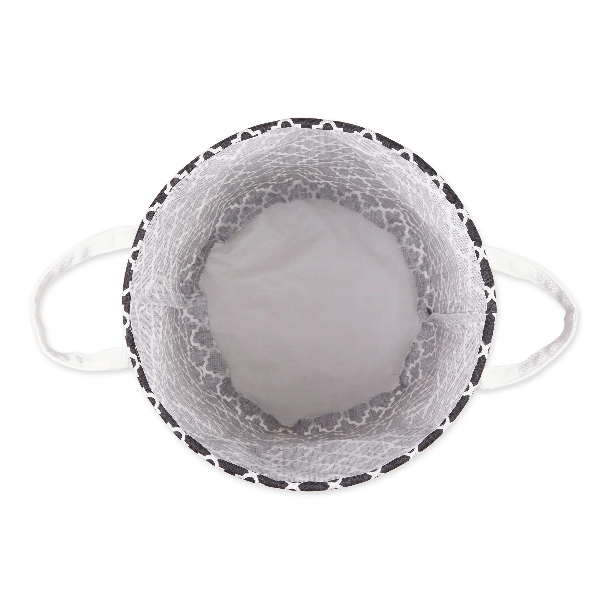 PE-Coated Cotton Polyester Laundry Hamper Lattice Round - Laundry Hamper, 13.5x13.5x20