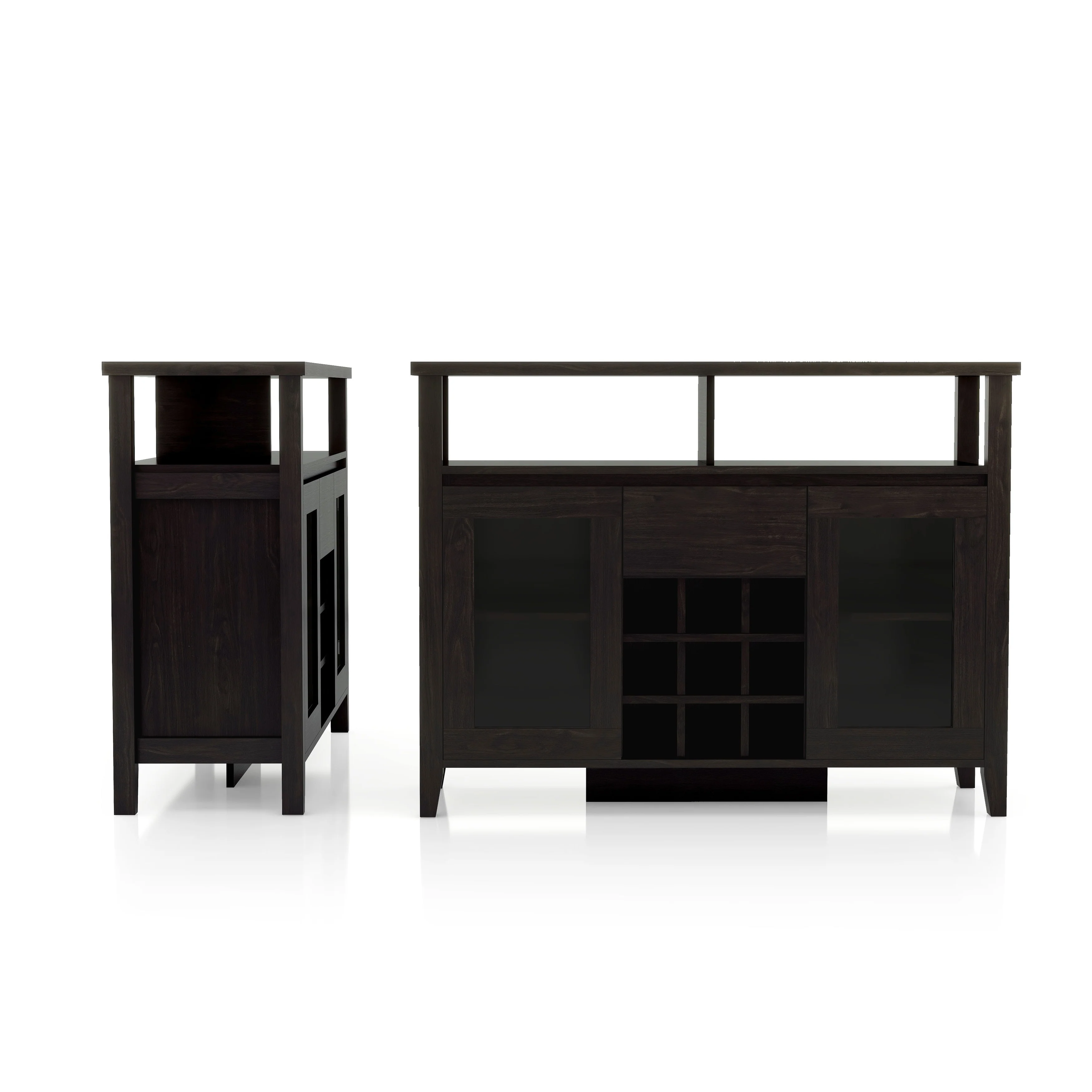 DH BASIC Transitional Espresso 9-bottle Storage Buffet by Denhour