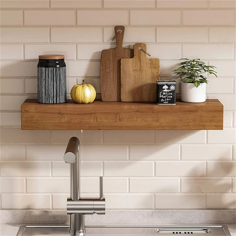 Wall Floating Shelves, Rustic Wood Shelf for Wall Mounted