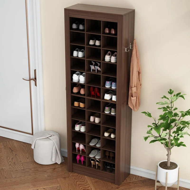 36 Pair Shoe Storage Cabinet With Cubbies