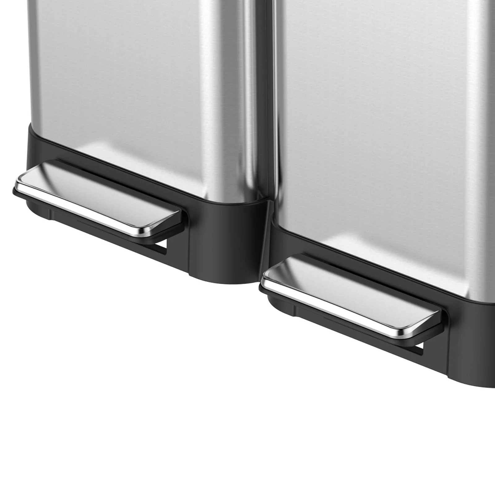 Stainless Steel Dual Trash Can, 2 Pedal