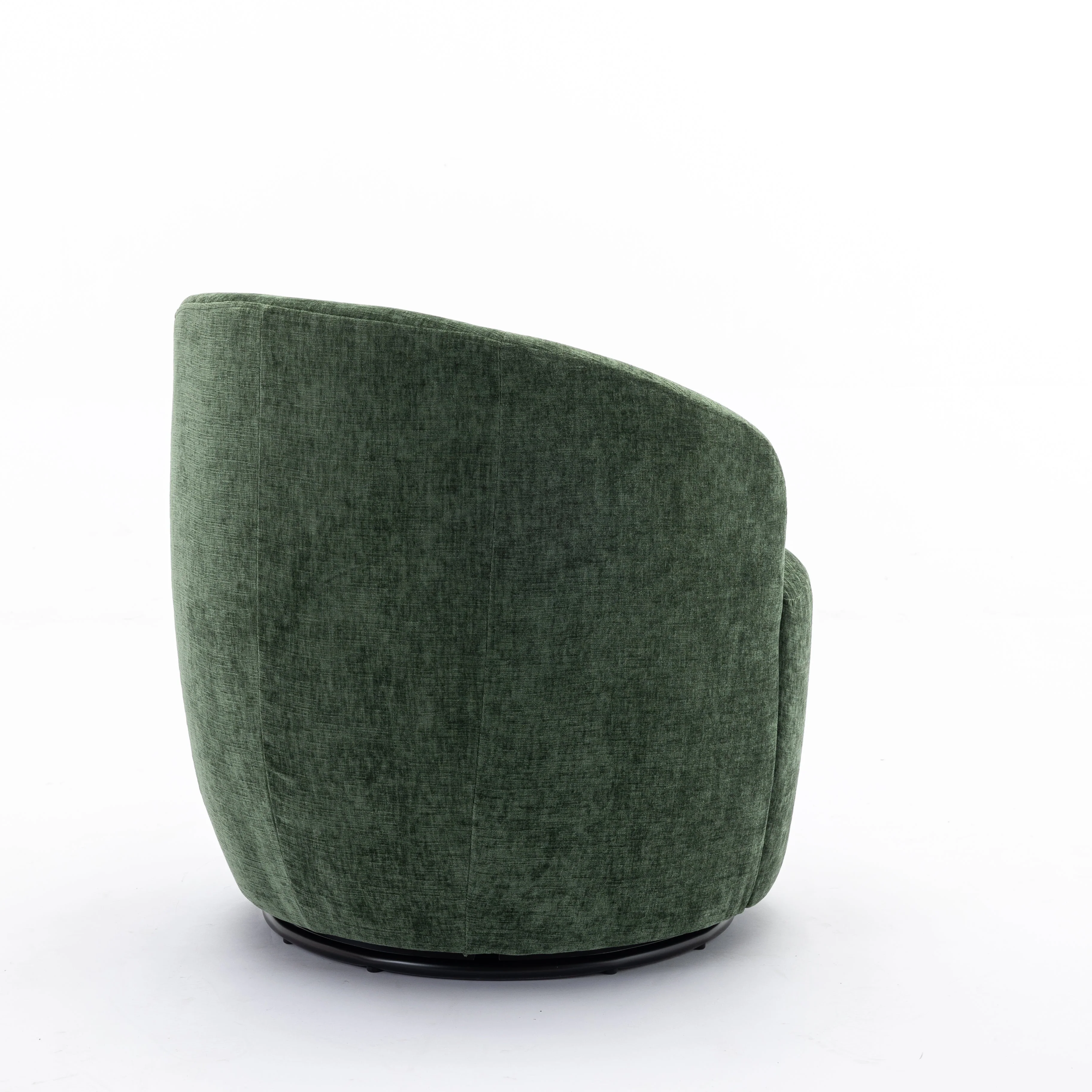 Assortment Upholstered Swivel Barrel Chair with Metal Base