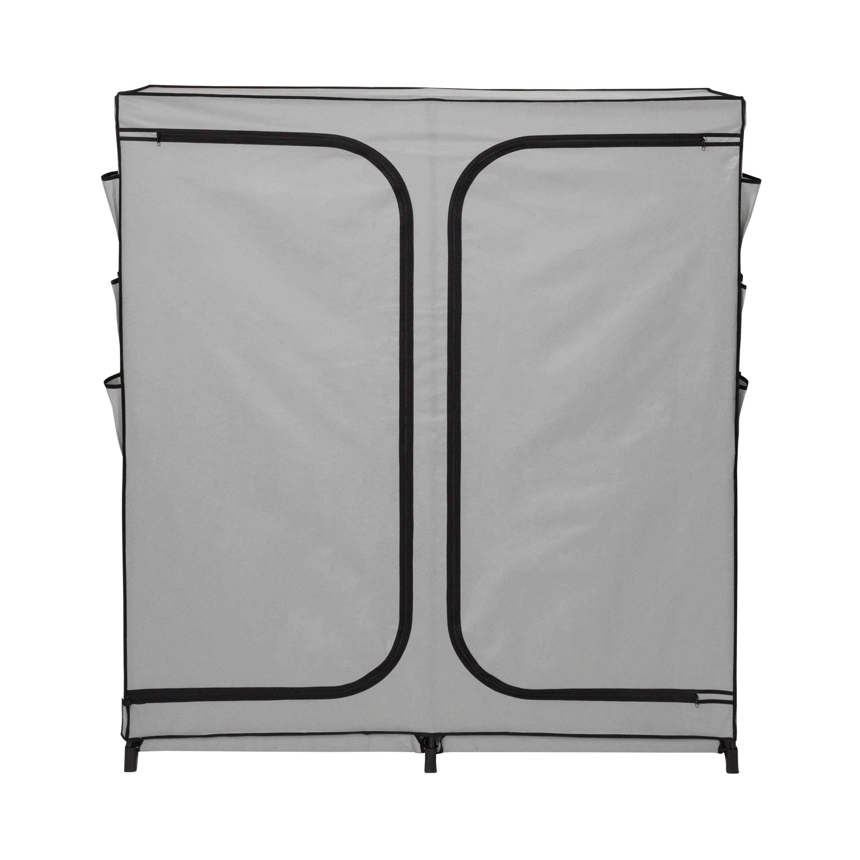 Honey-Can-Do Grey 2-Door Portable Closet with 18-Pockets
