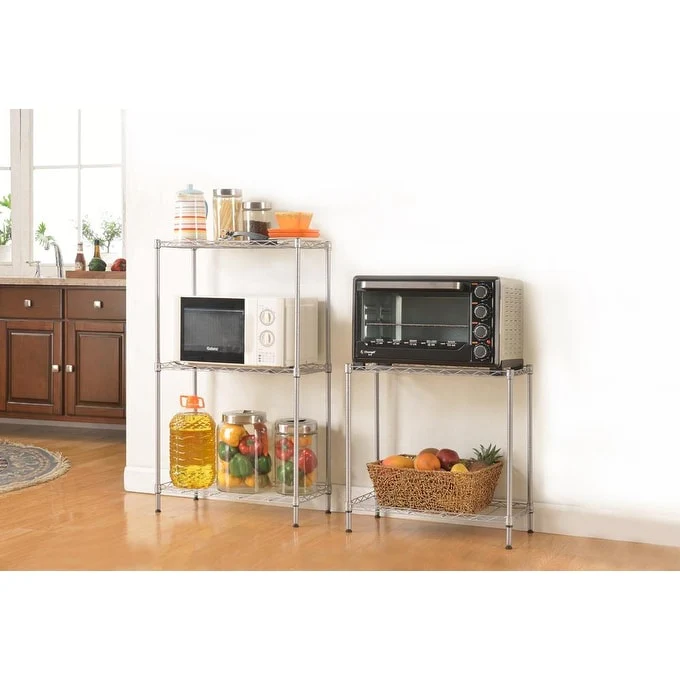 5 Tier Adjustable Metal Standing Storage Shelves Wire Shelving