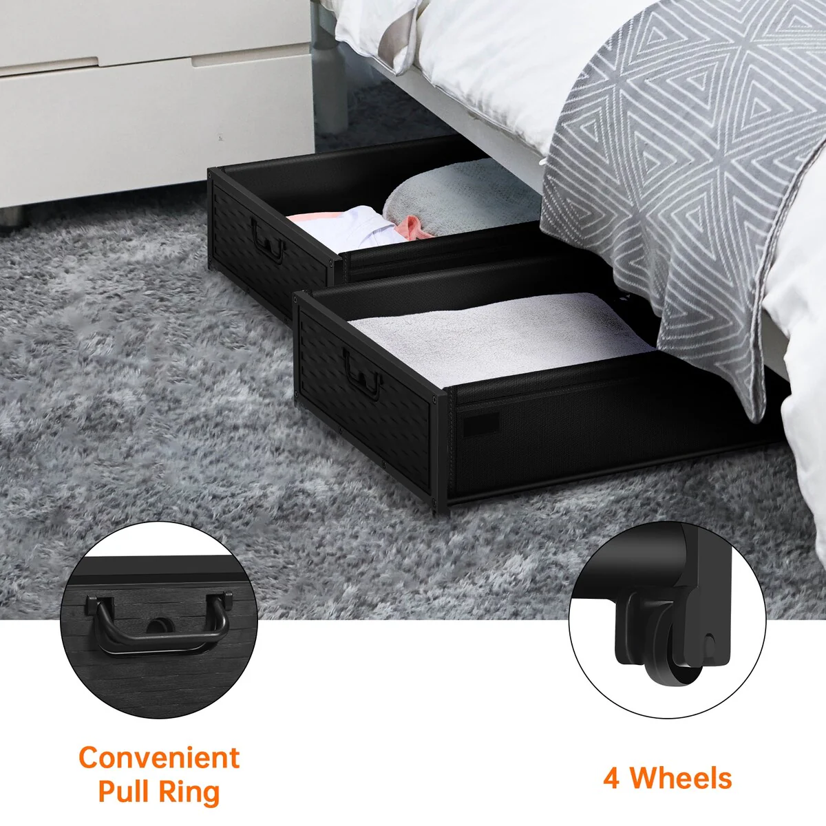 Under Bed Storage with Wheels