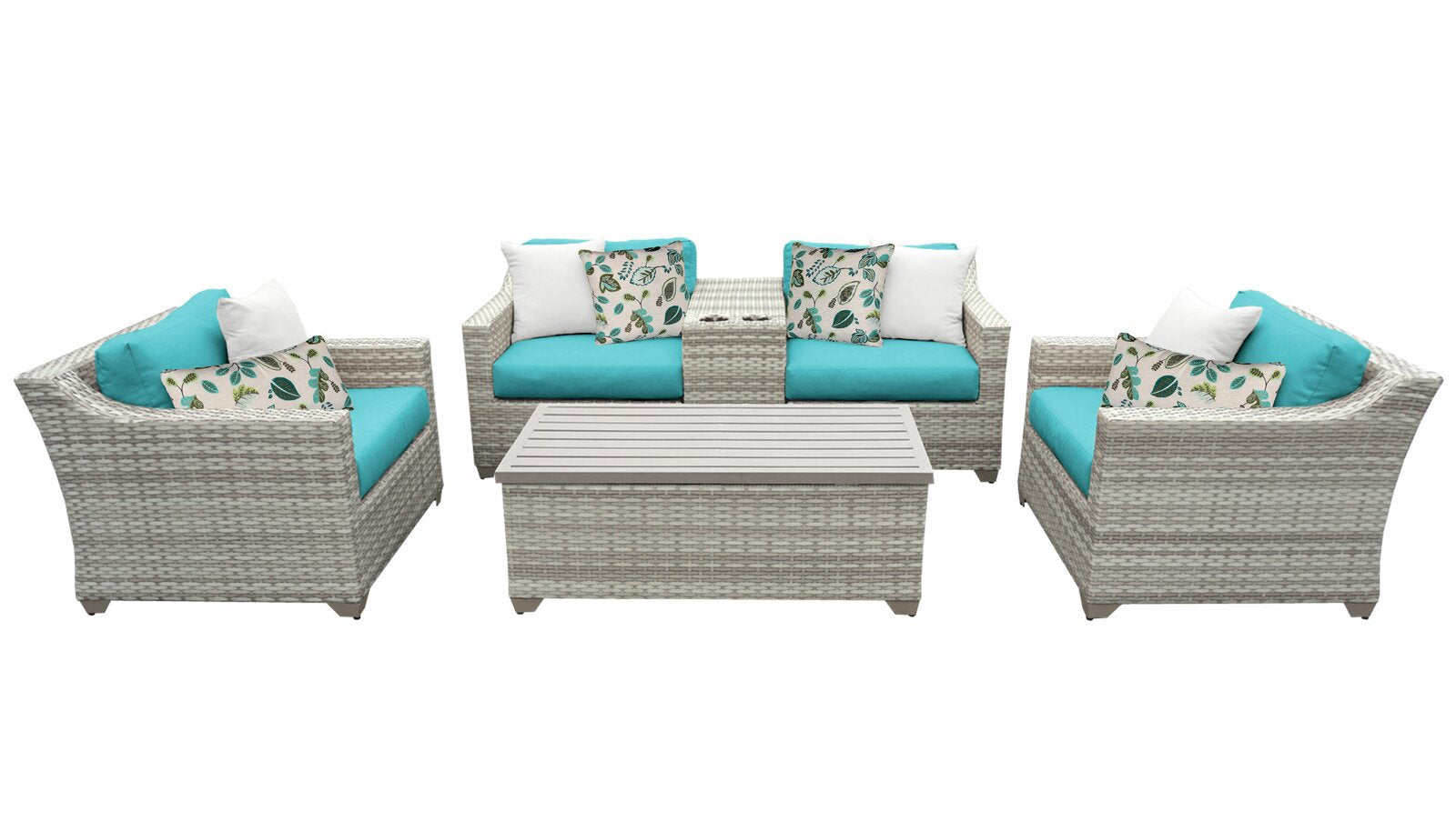 Falmouth Wicker/Rattan 4 - Person Seating Group with Cushions