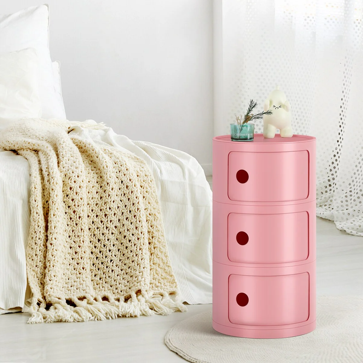 ABS Multifunction Storage Table Stackable Detachable Organizer