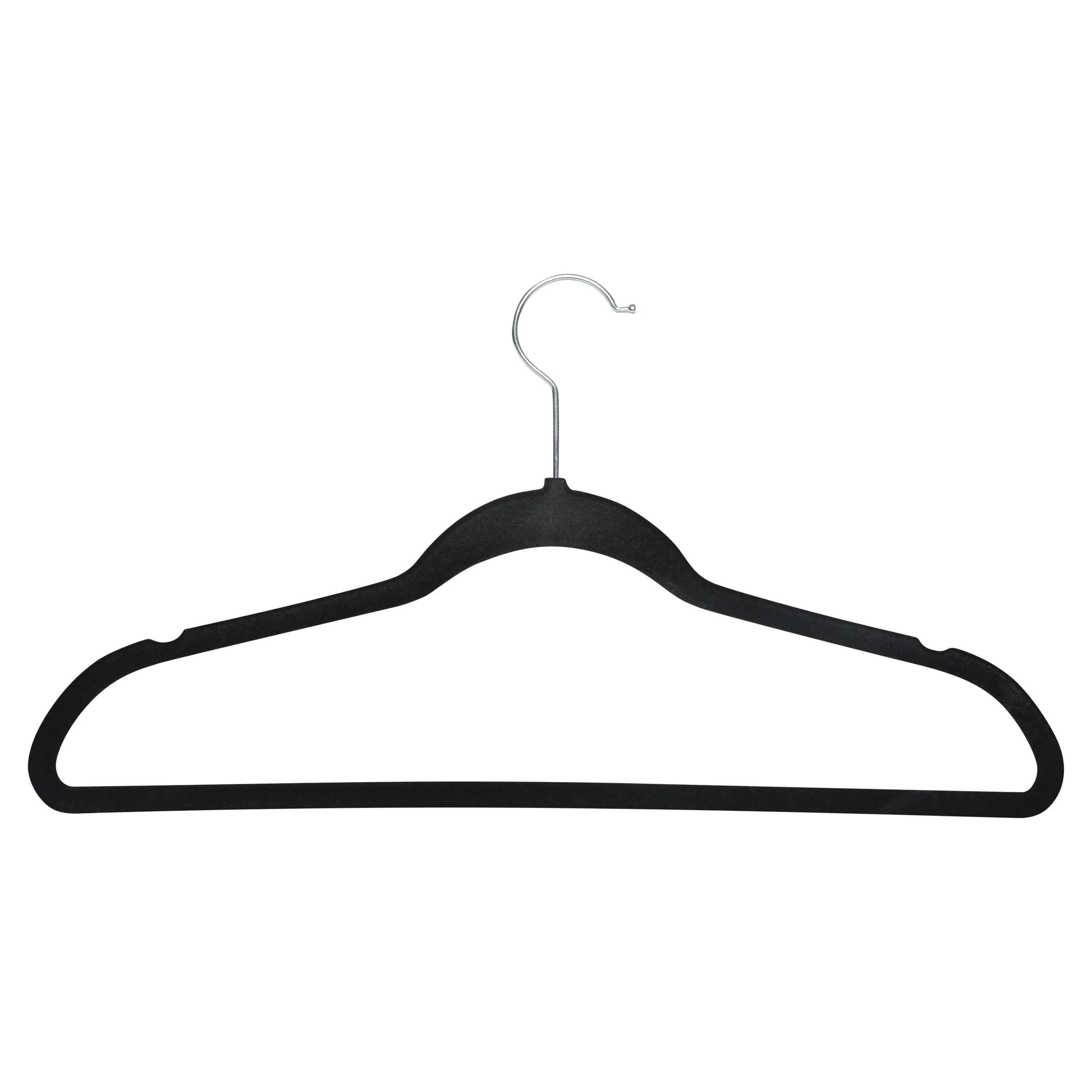 Simplify 25 Pack Slim Velvet Suit Hangers in Black - 9