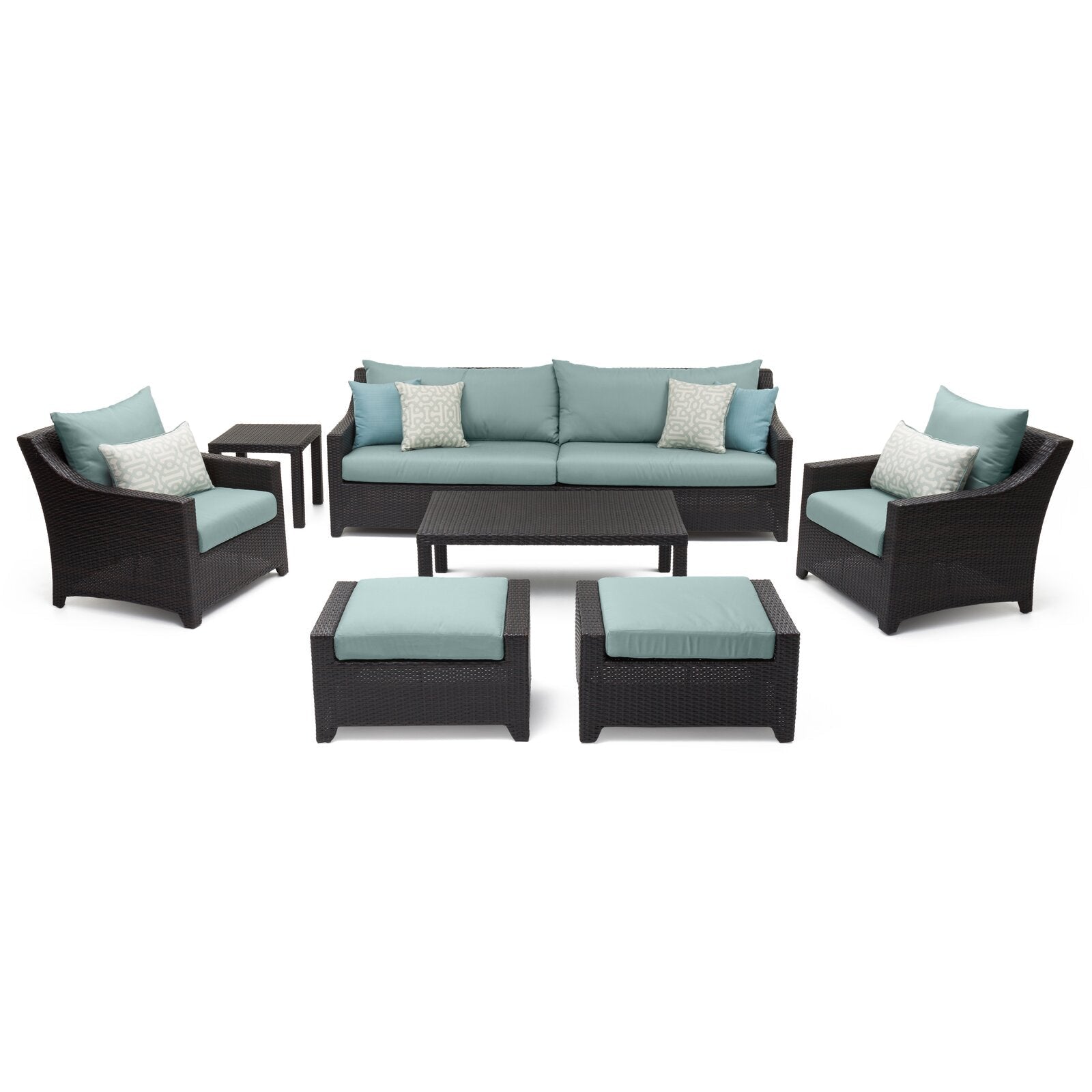 Northridge Wicker/Rattan 7 - Person Seating Group with Cushions