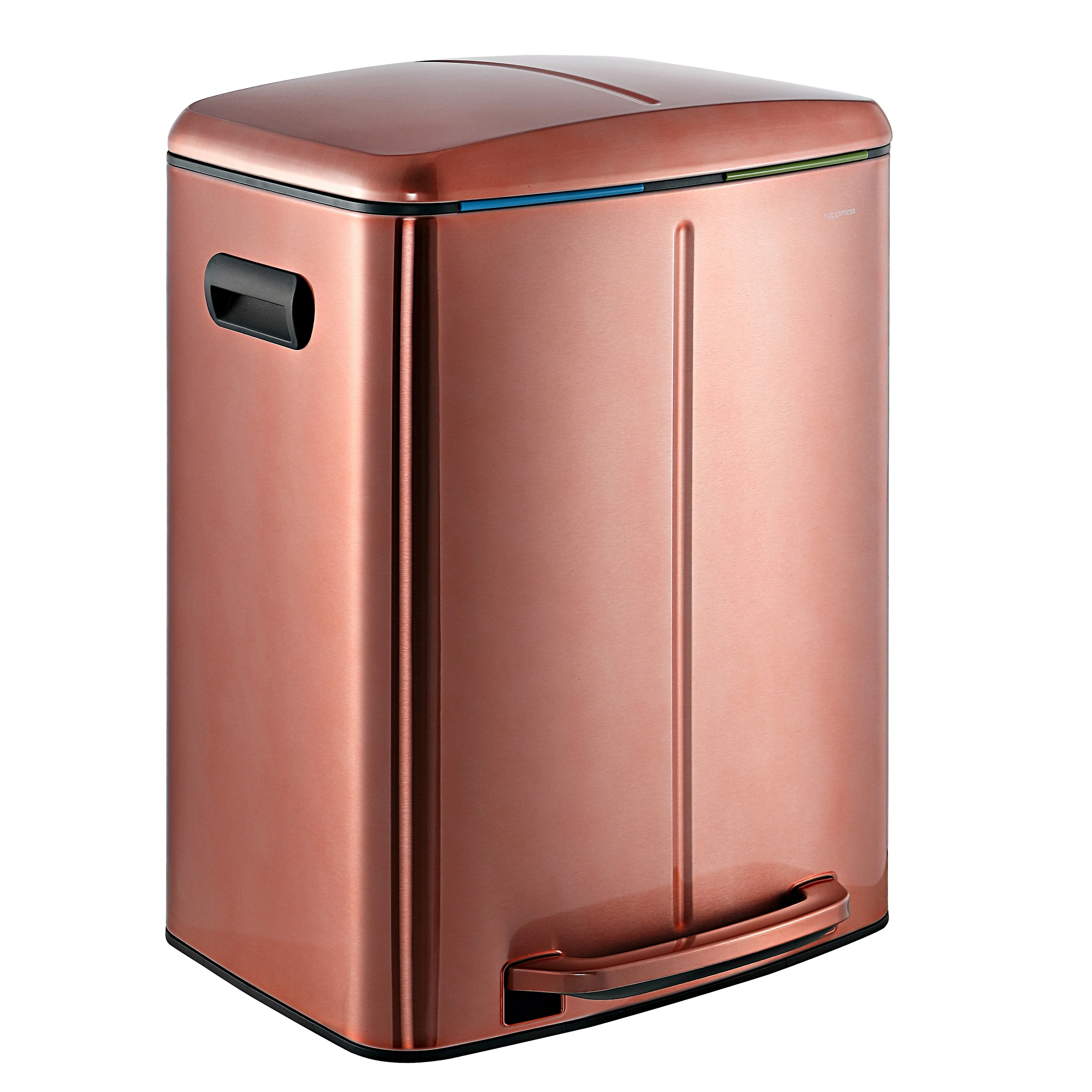 happimess 10.6-Gallon Double Bucket Trash Can with Soft Close Lid