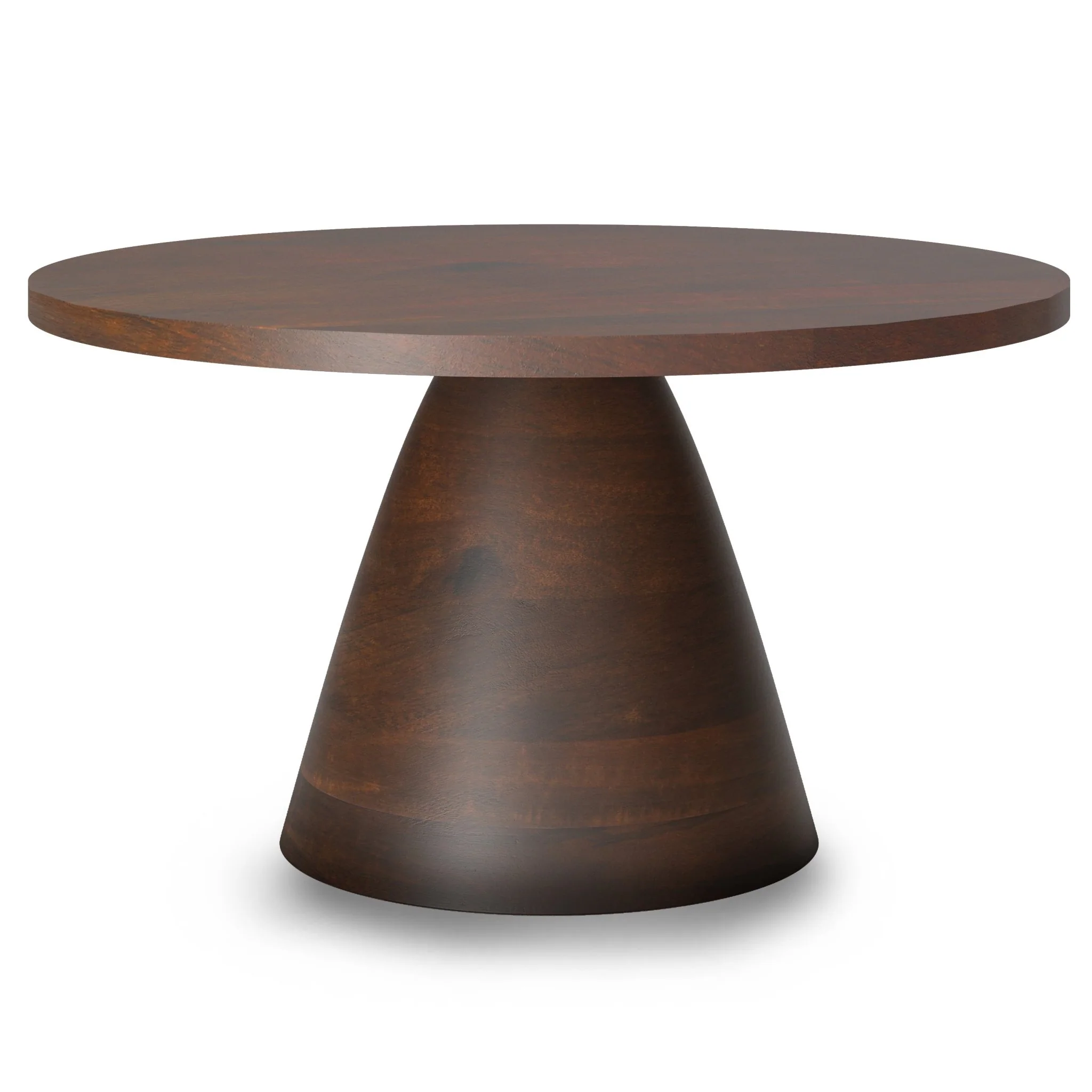 Round Coffee Table with Pedestal Base