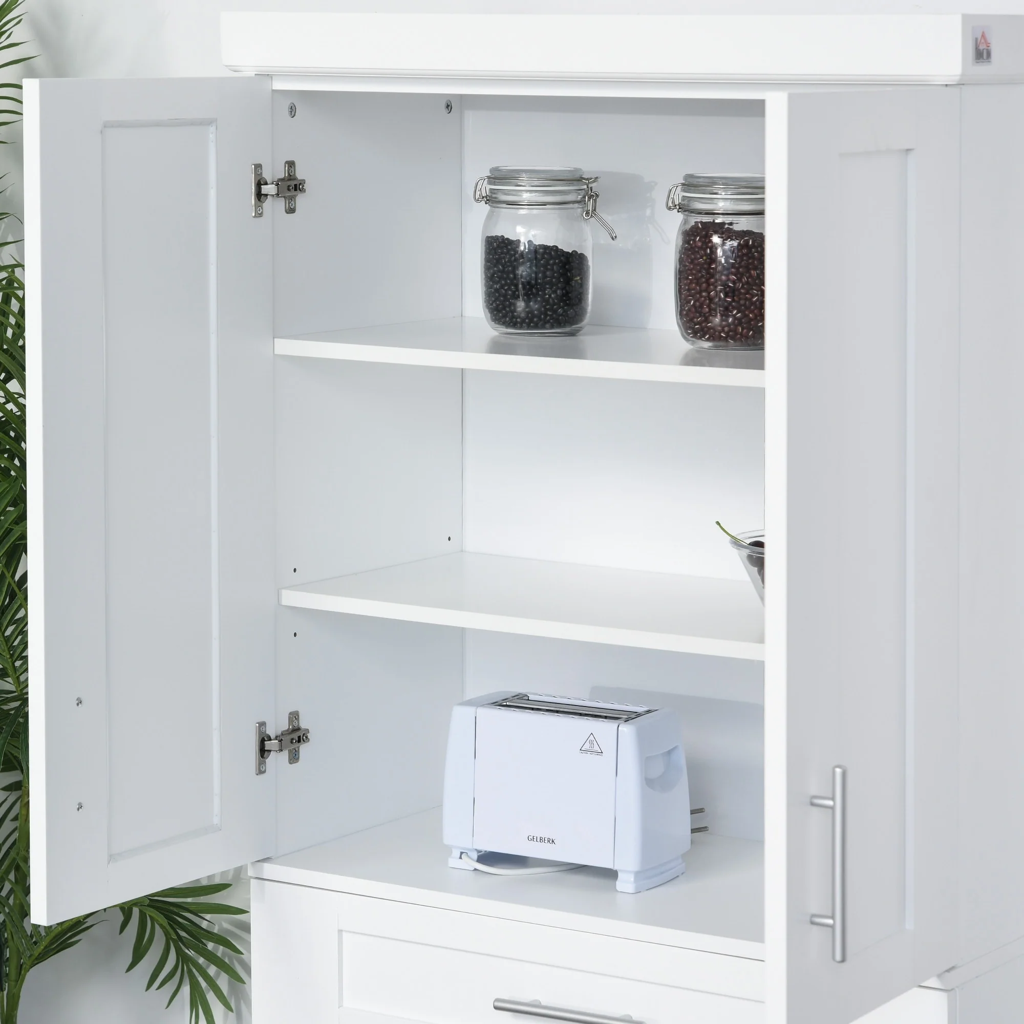 HOMCOM Modern Kitchen Pantry Freestanding Cabinet Cupboard - 30