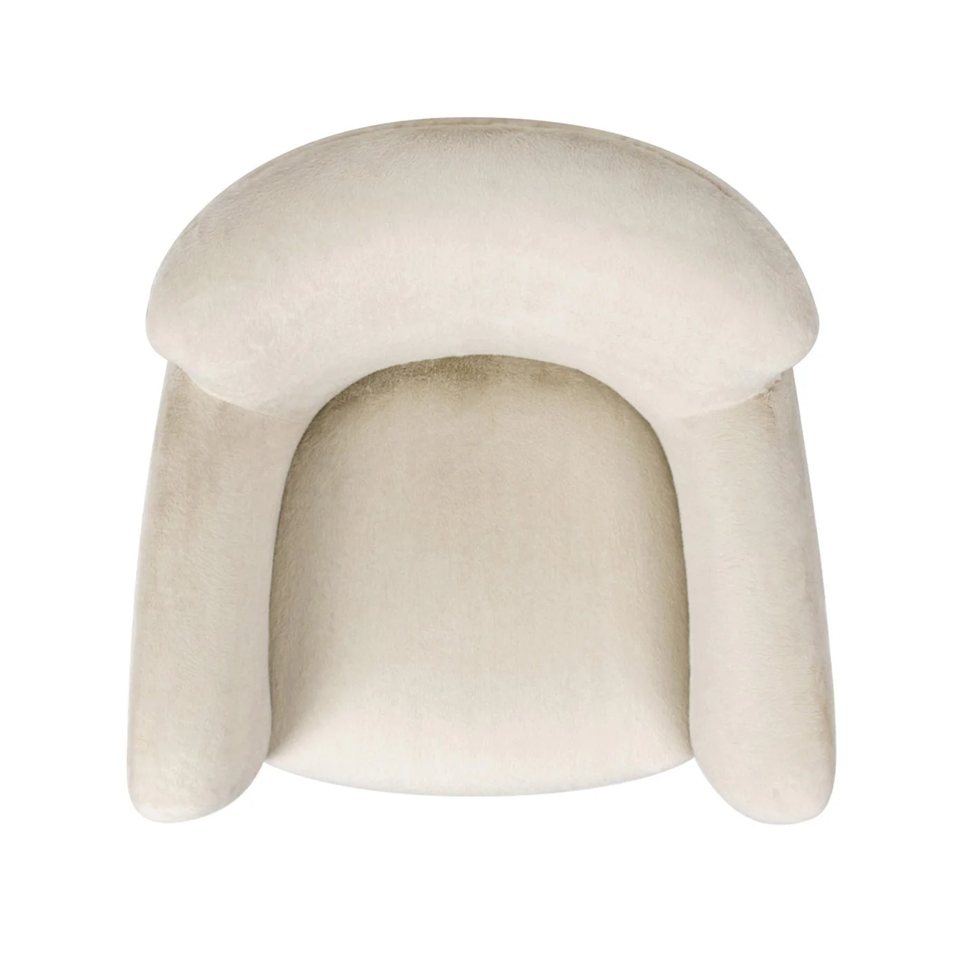 Upholstered Arm Chair with Curved Back