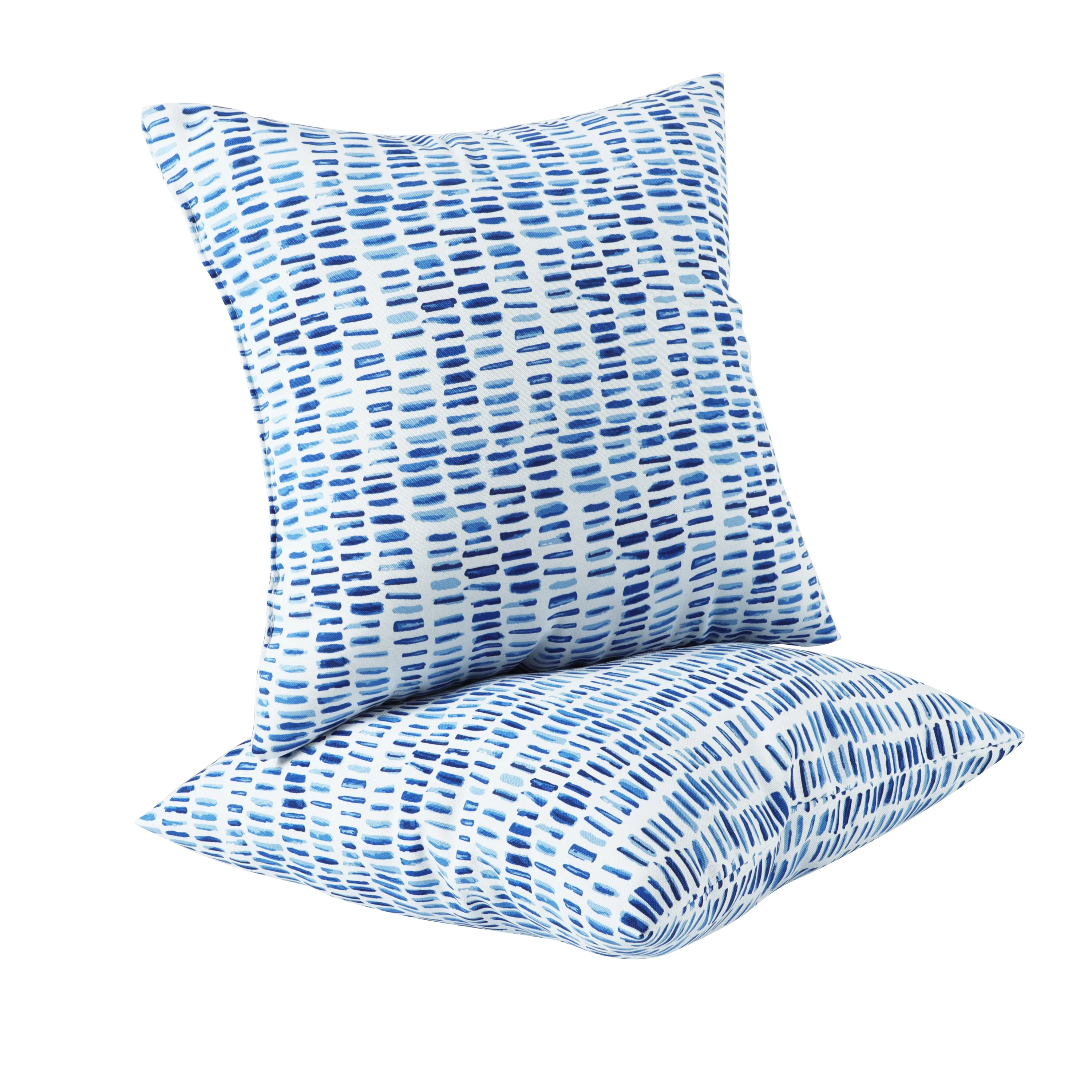 Blue Wave Outdoor Square Pillows, Set of 2