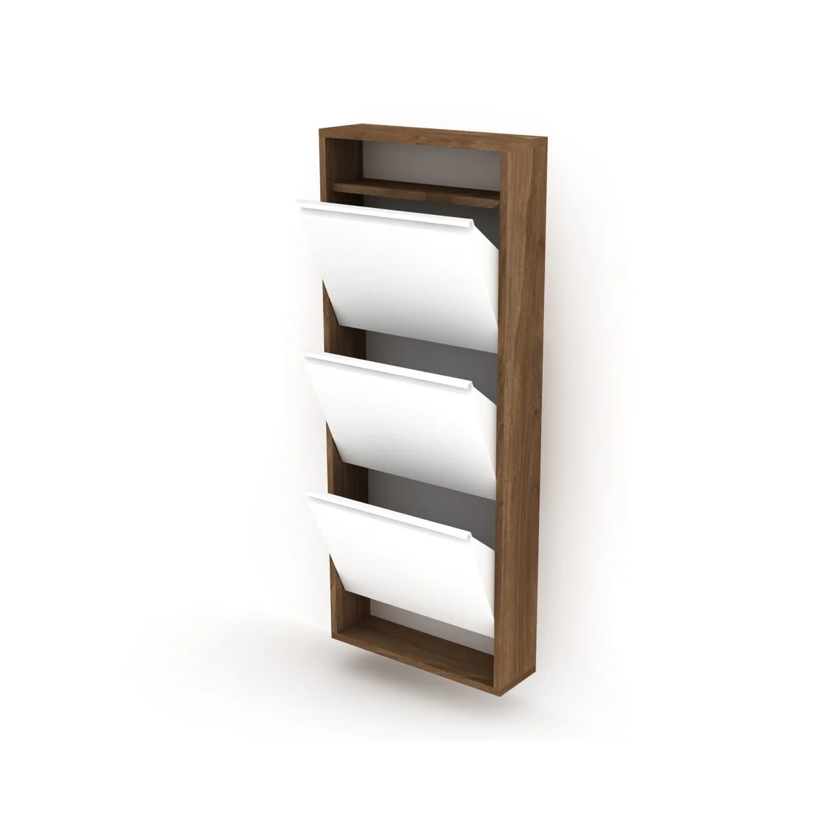 Hide Wood 4 Tier Shoe Storage For Entryway