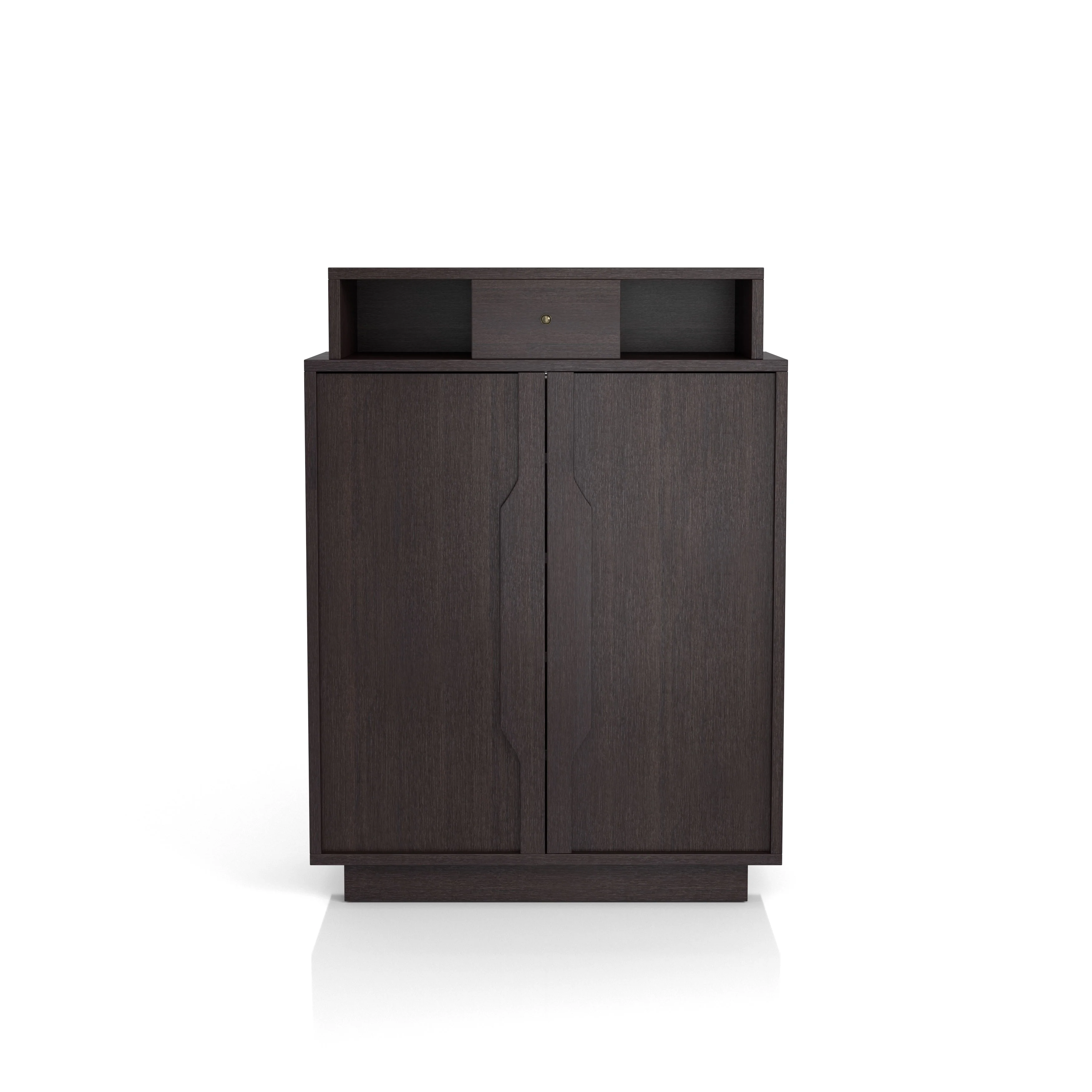 Icel Contemporary Espresso 5-shelf Shoe Cabinet by Furniture of America