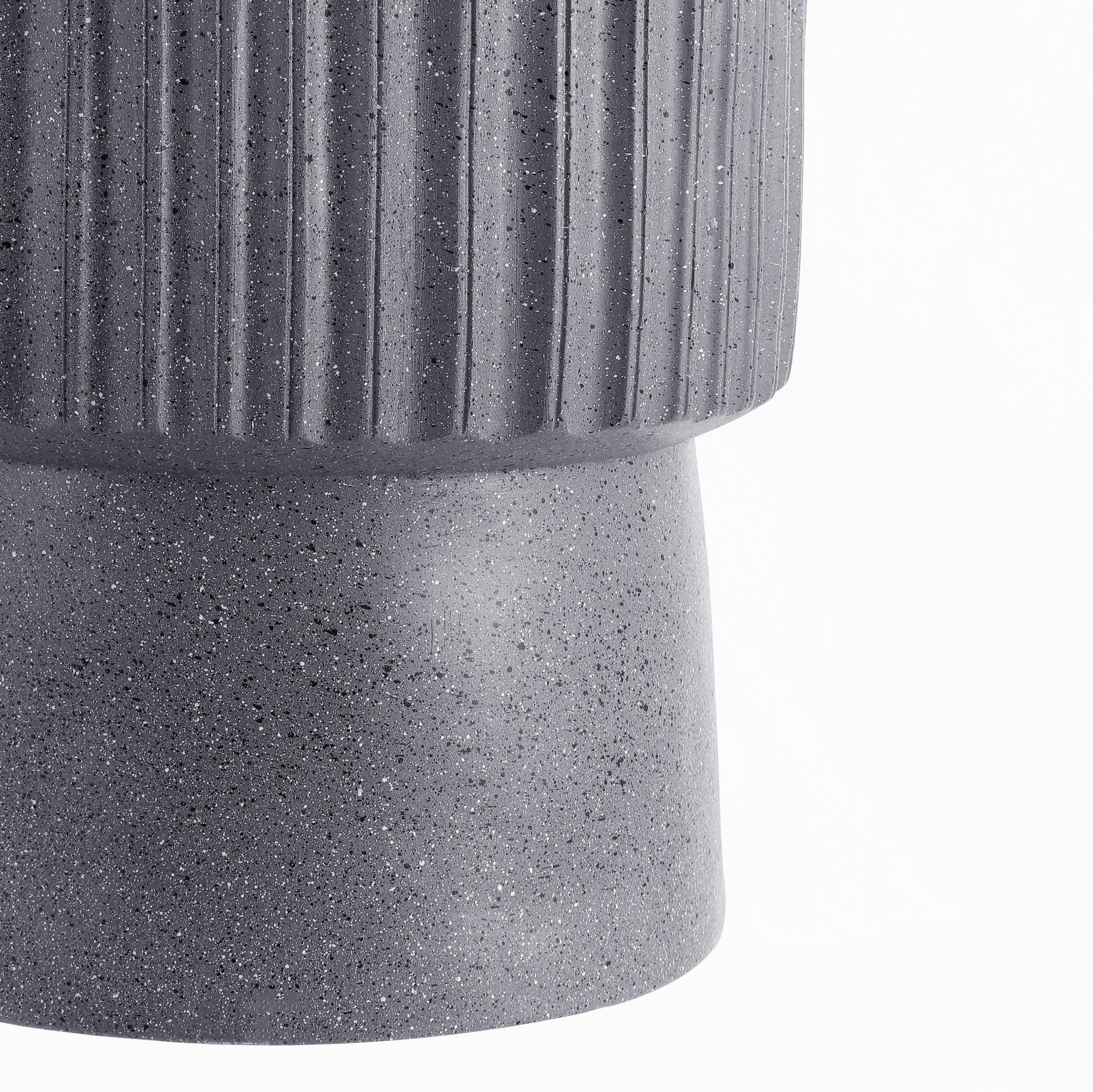 Louisa Modern Art Deco Tambour Indoor/Outdoor Accent Table