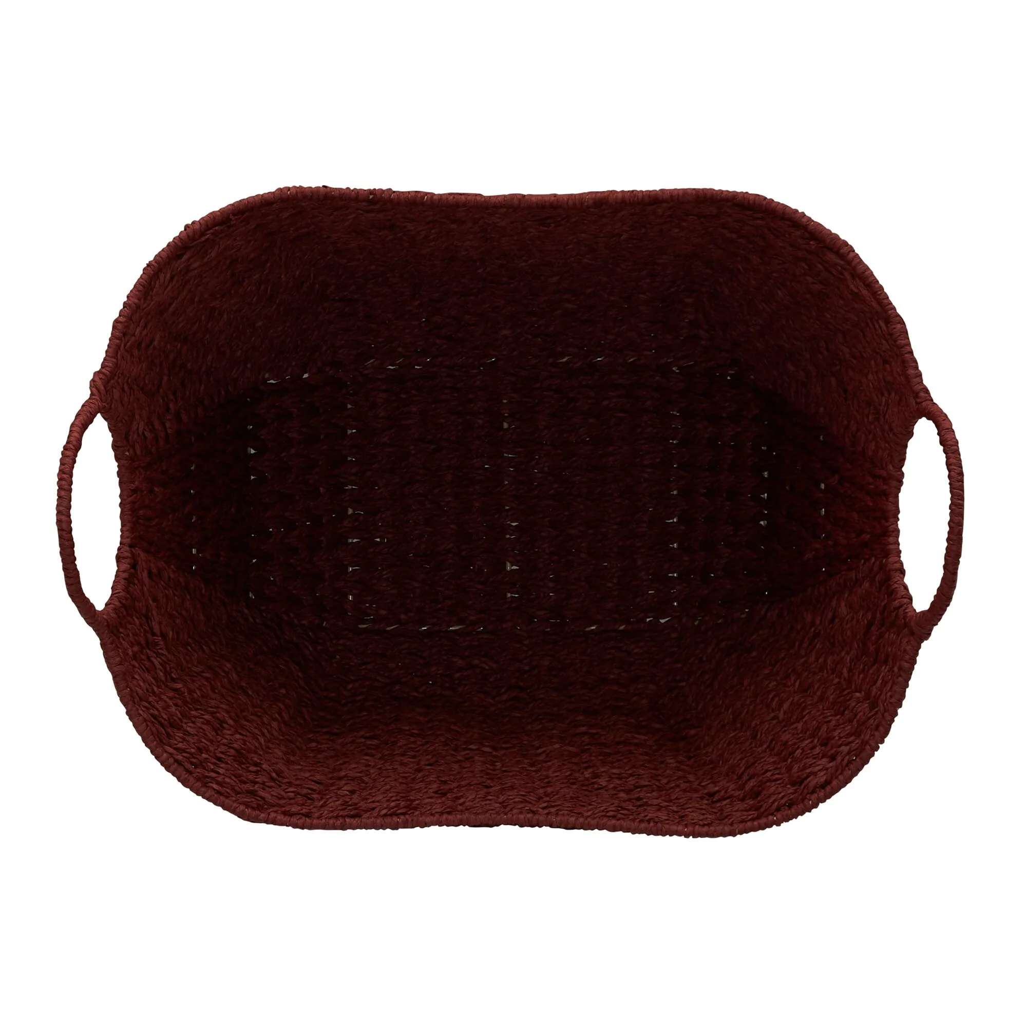 Household Essentials Woven Paper Rope Storage Basket with Handles