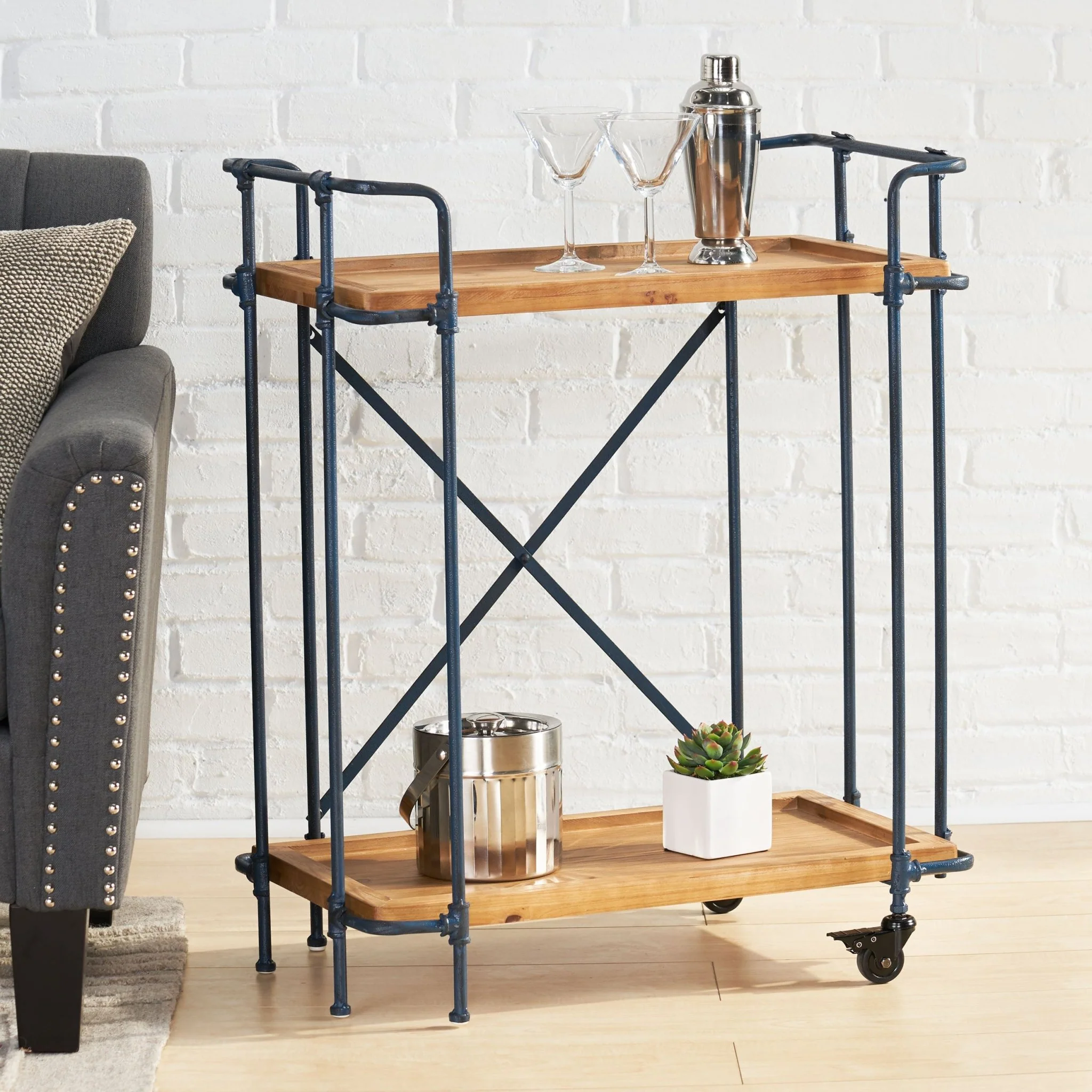Metal Frame Bar Cart