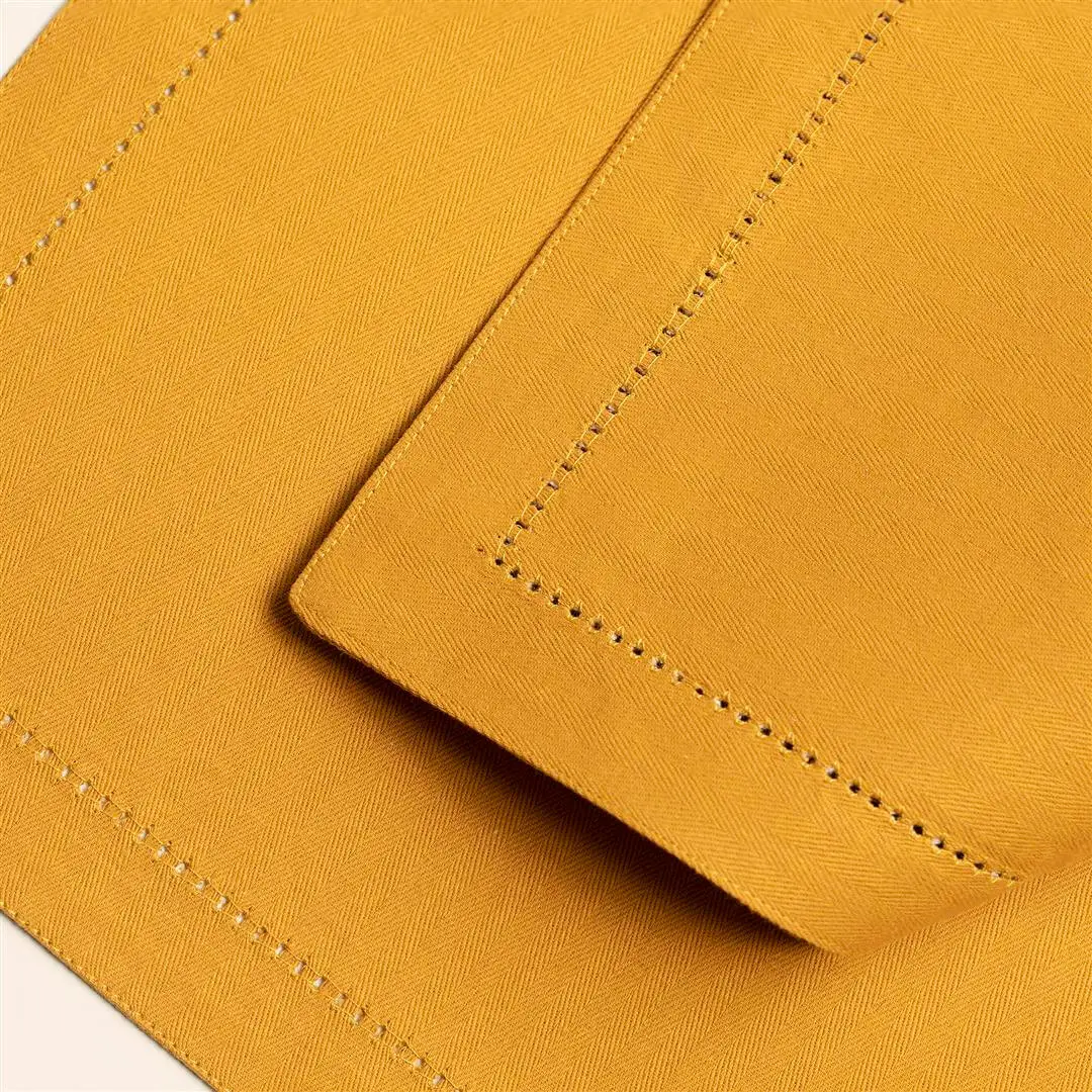 Mustard 100% Cotton Placemats, Set of 6