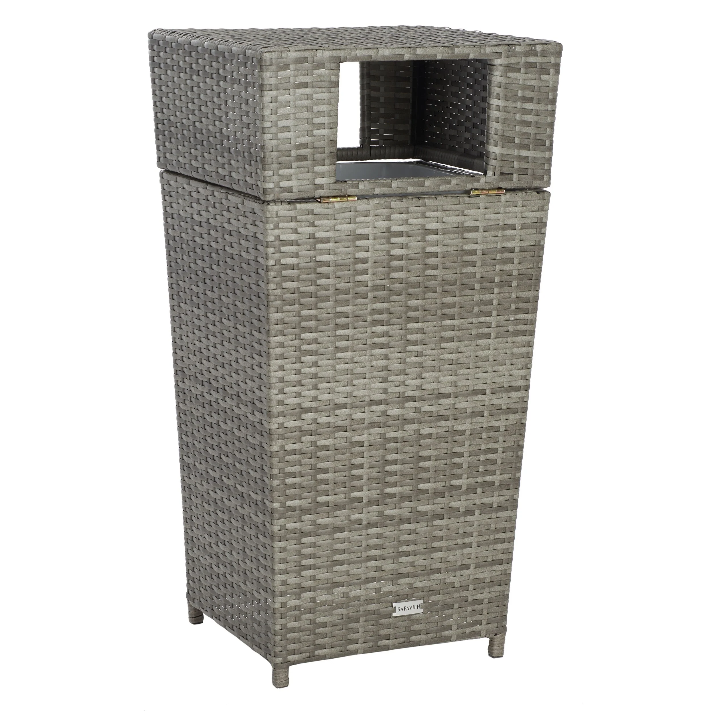 SAFAVIEH Outdoor Jennie Trash Bin (Fully Assembled)