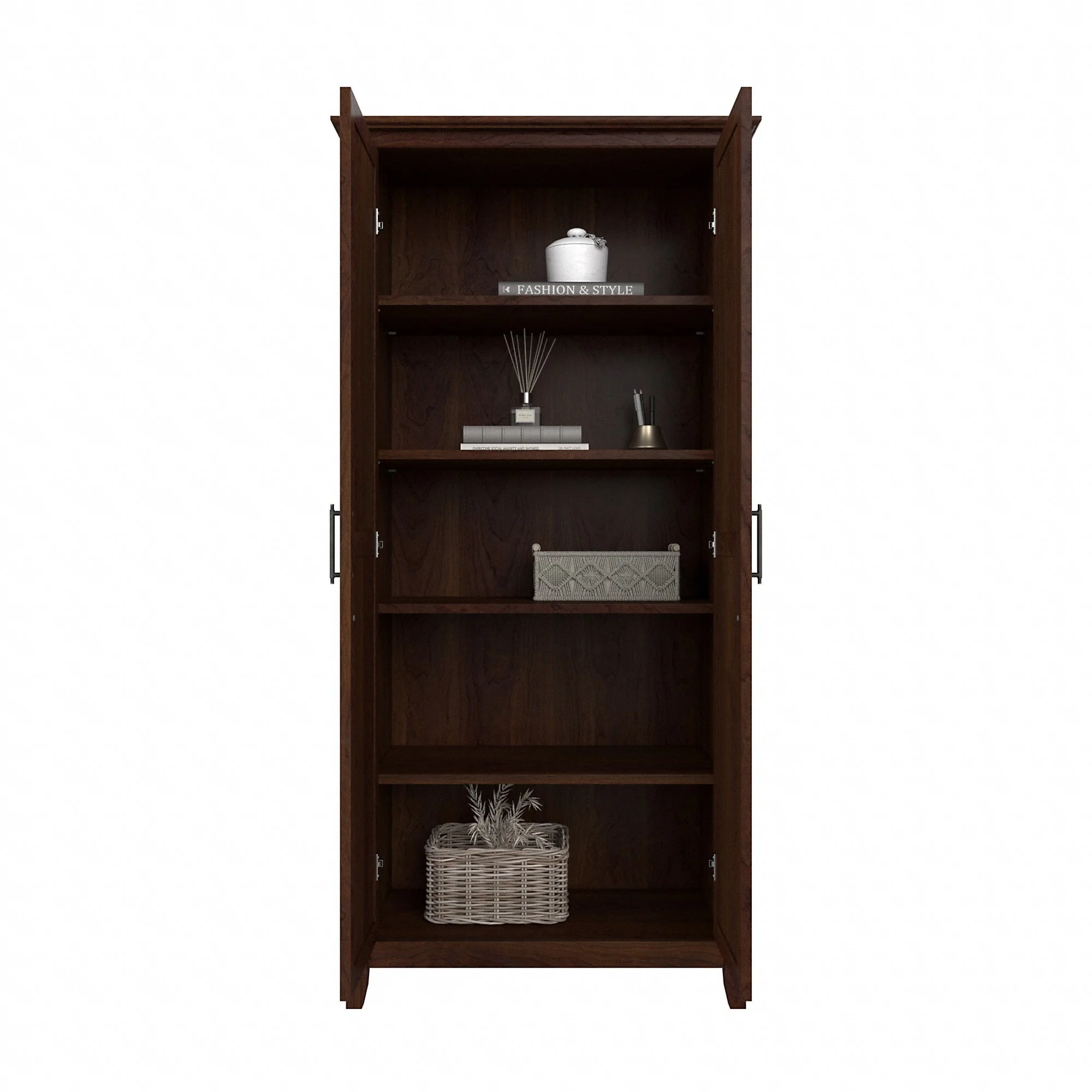 Key West Tall Kitchen Pantry Cabinet with Doors by Bush Furniture