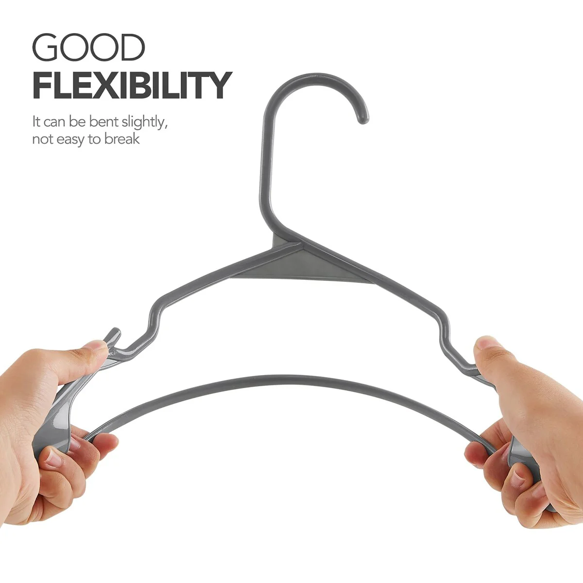 Javlergo 25/50 Pack Plastic Hanger, Space Saving, Sturdy Heavy Duty Clothing Notched Hangers