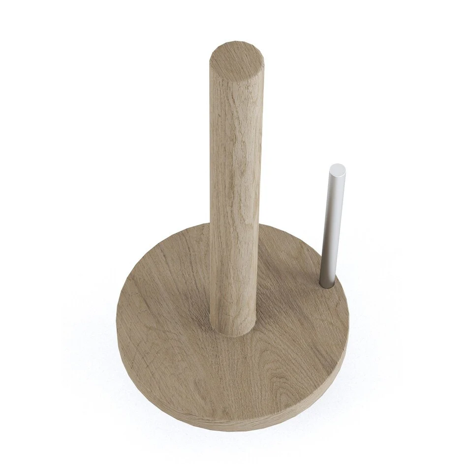 Manada Teak & Stainless Steel Paper Towel Holder
