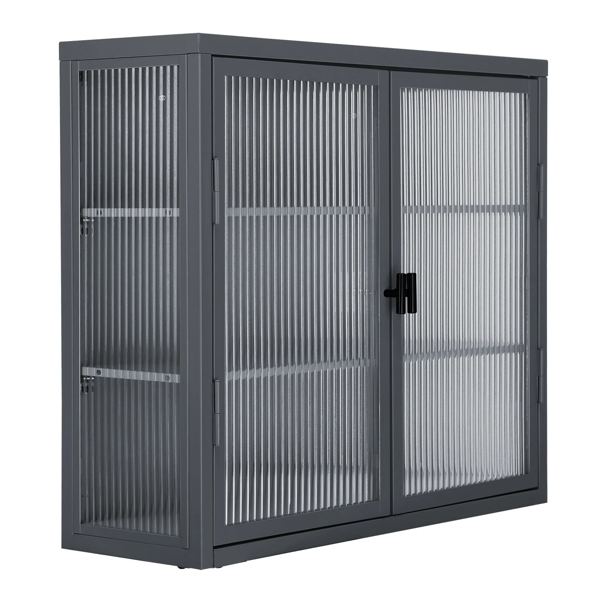 Retro Style Glass Door Wall Cabinet