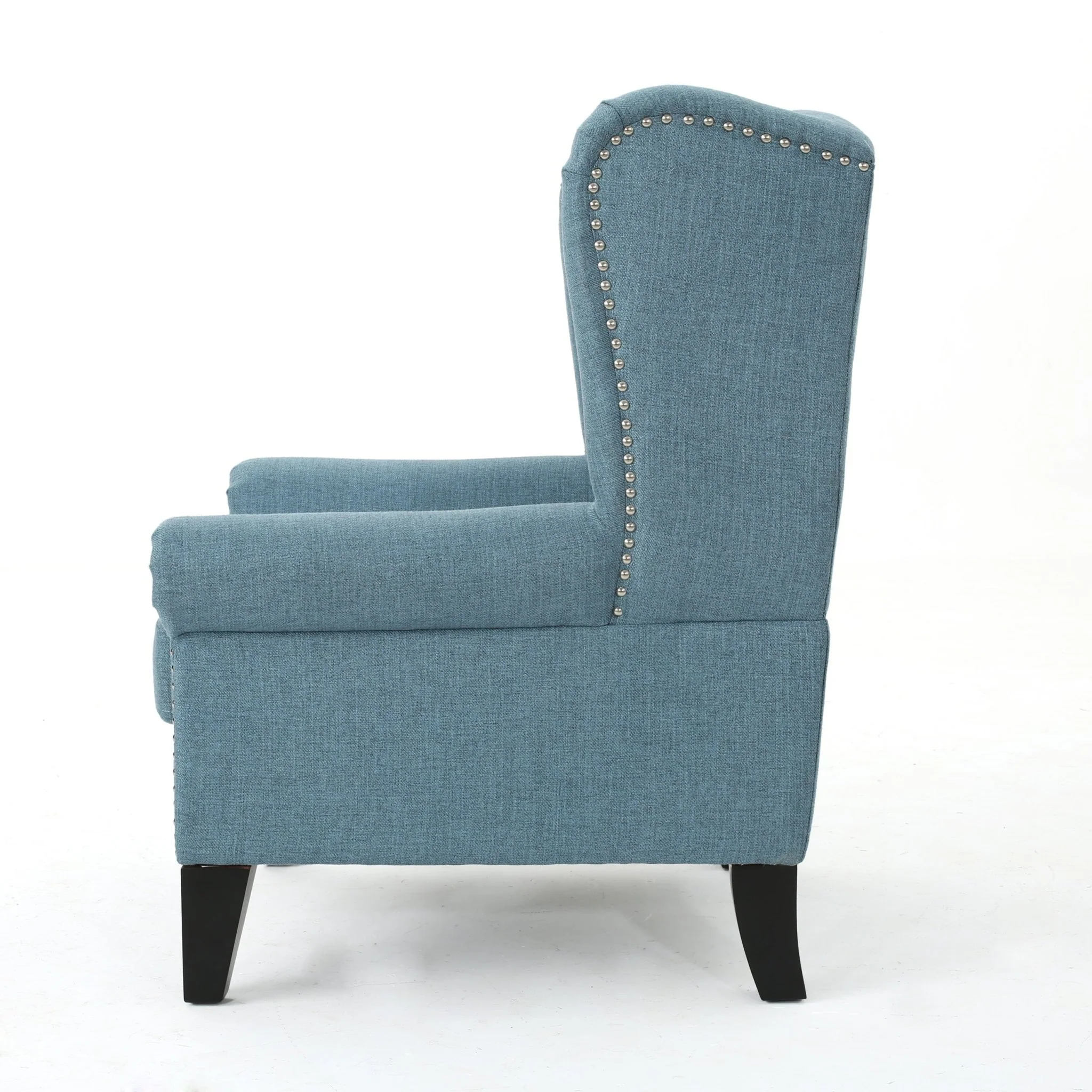 Cerebral Upholstered Wingback Chair with Diamond Tufting and Nailhead Trim