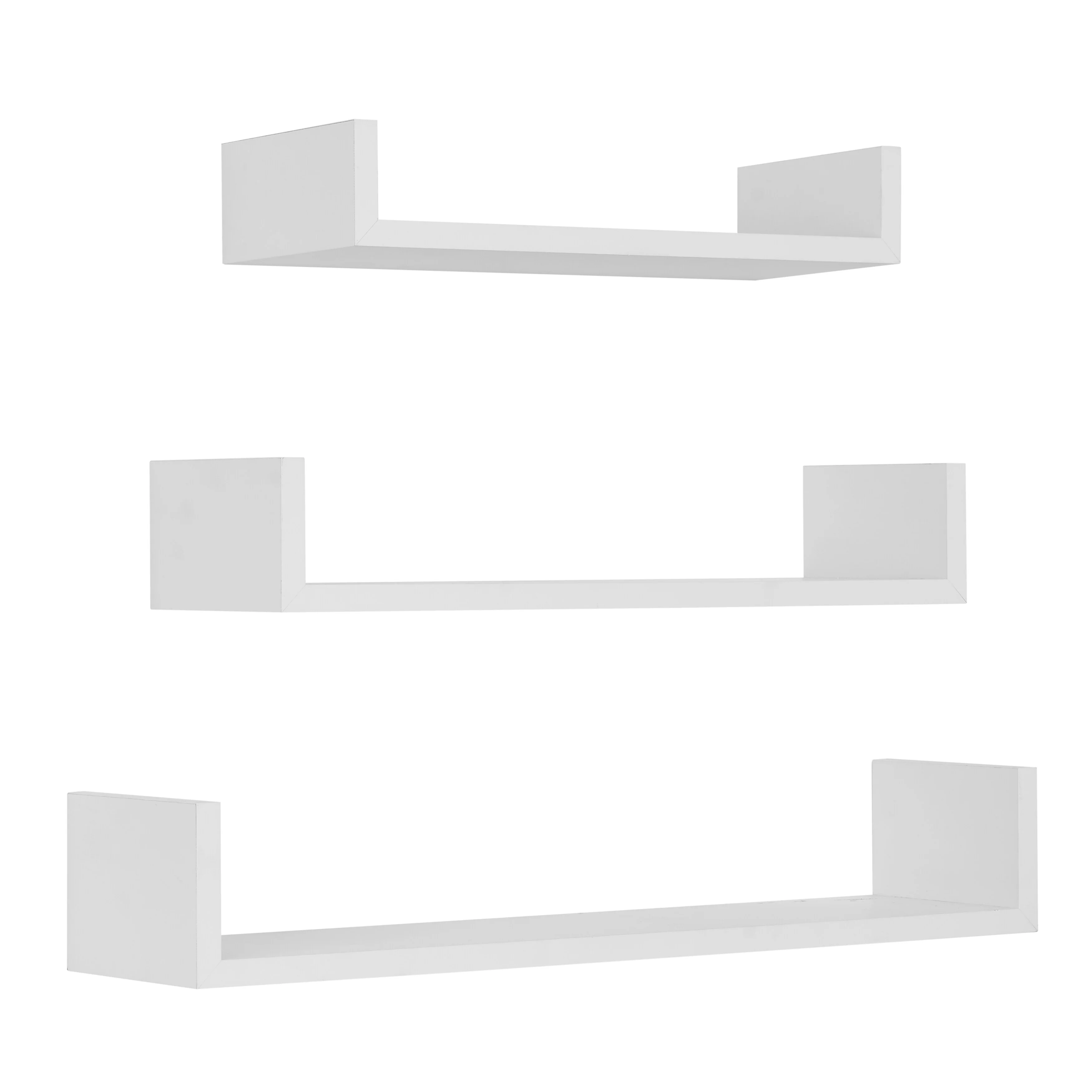 Danya B. Aalto U-Shaped Floating Wall Shelves - Set of 3
